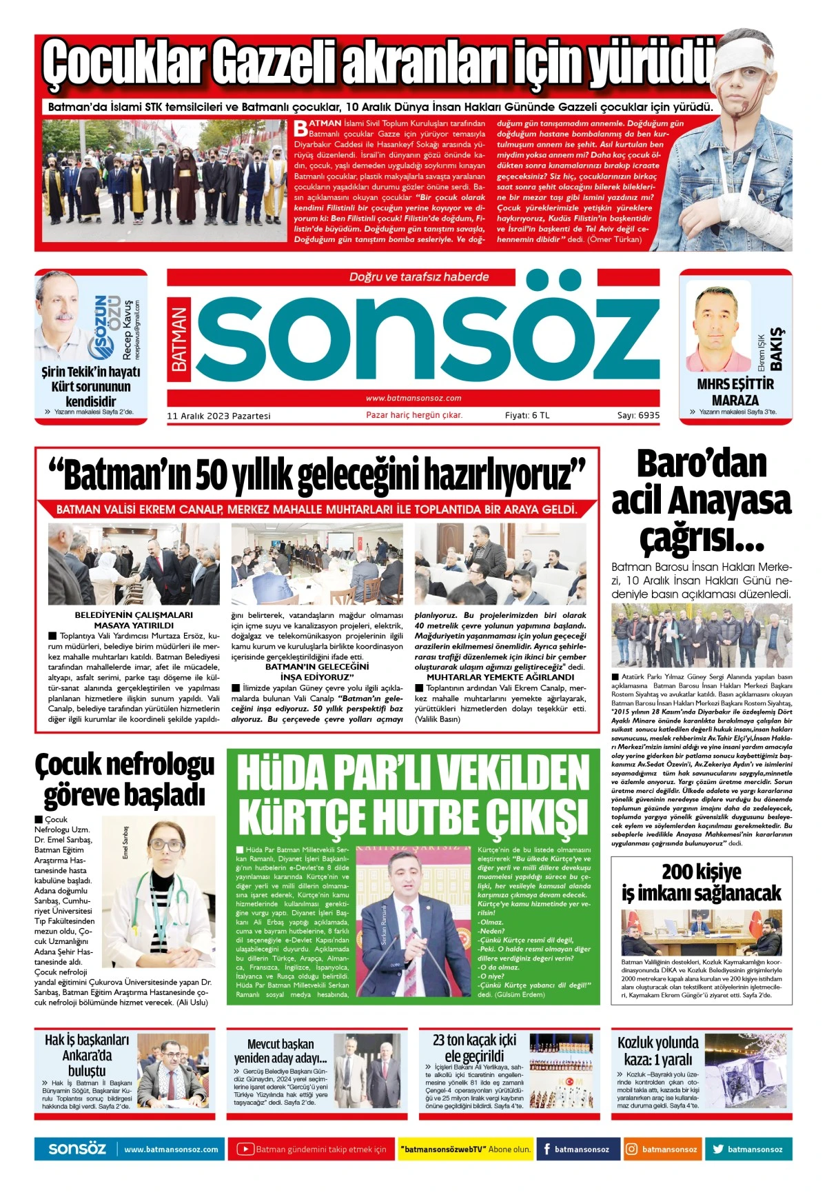 11 Aralık 2023 e-gazete