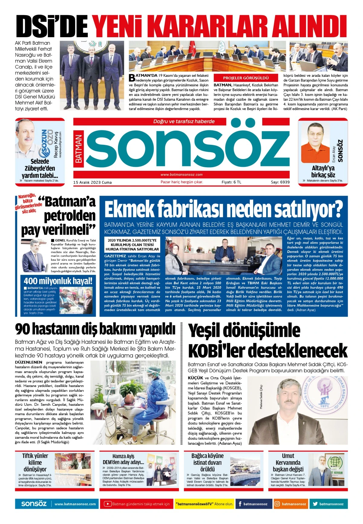 15 Aralık 2023 e-gazete