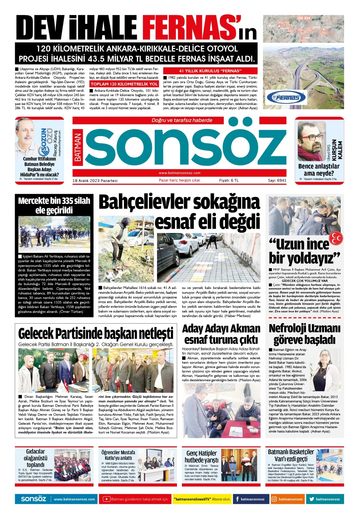 18 Aralık 2023 e-gazete