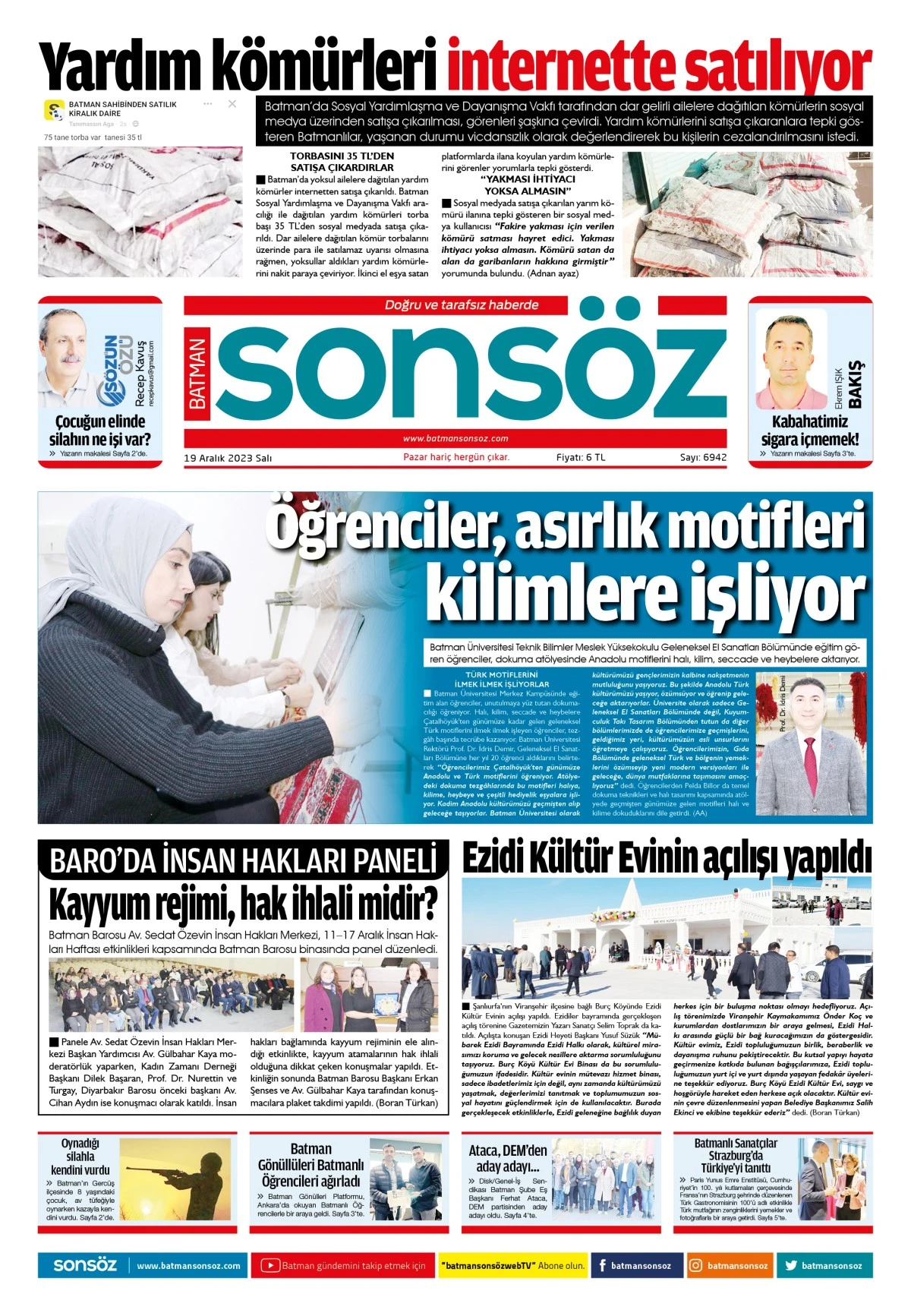 19 Aralık 2023 e-gazete