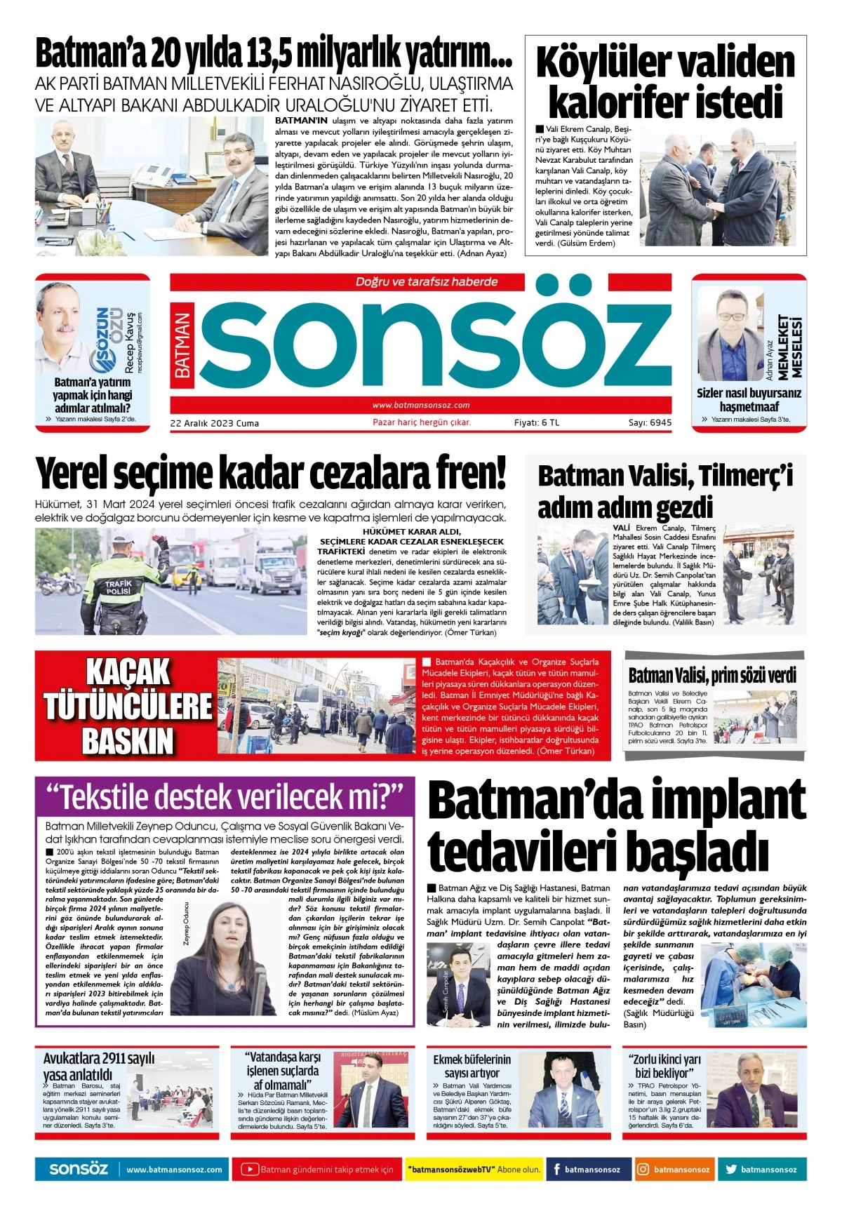 22 Aralık 2023 e-gazete