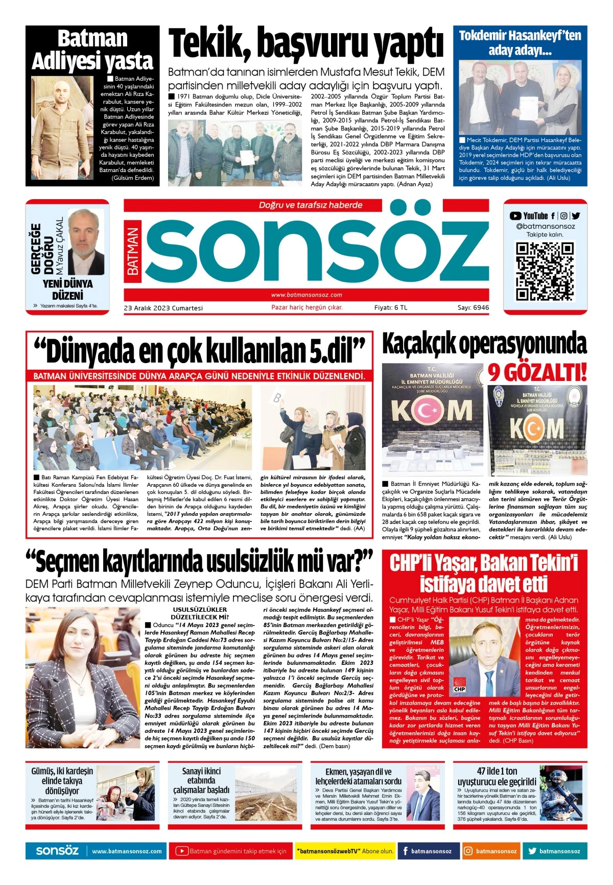 23 Aralık 2023 e-gazete
