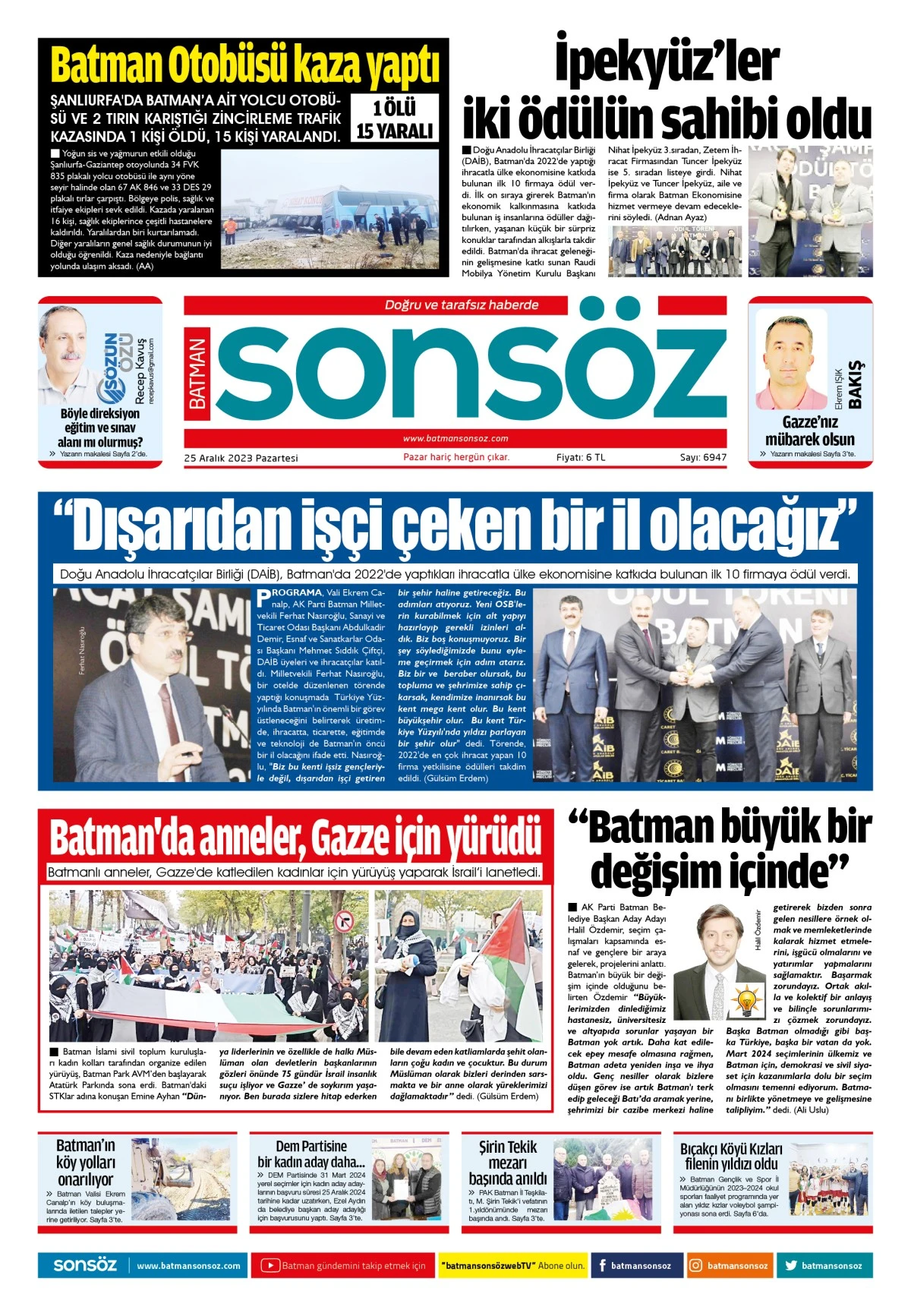 25 Aralık 2023 3-gazete