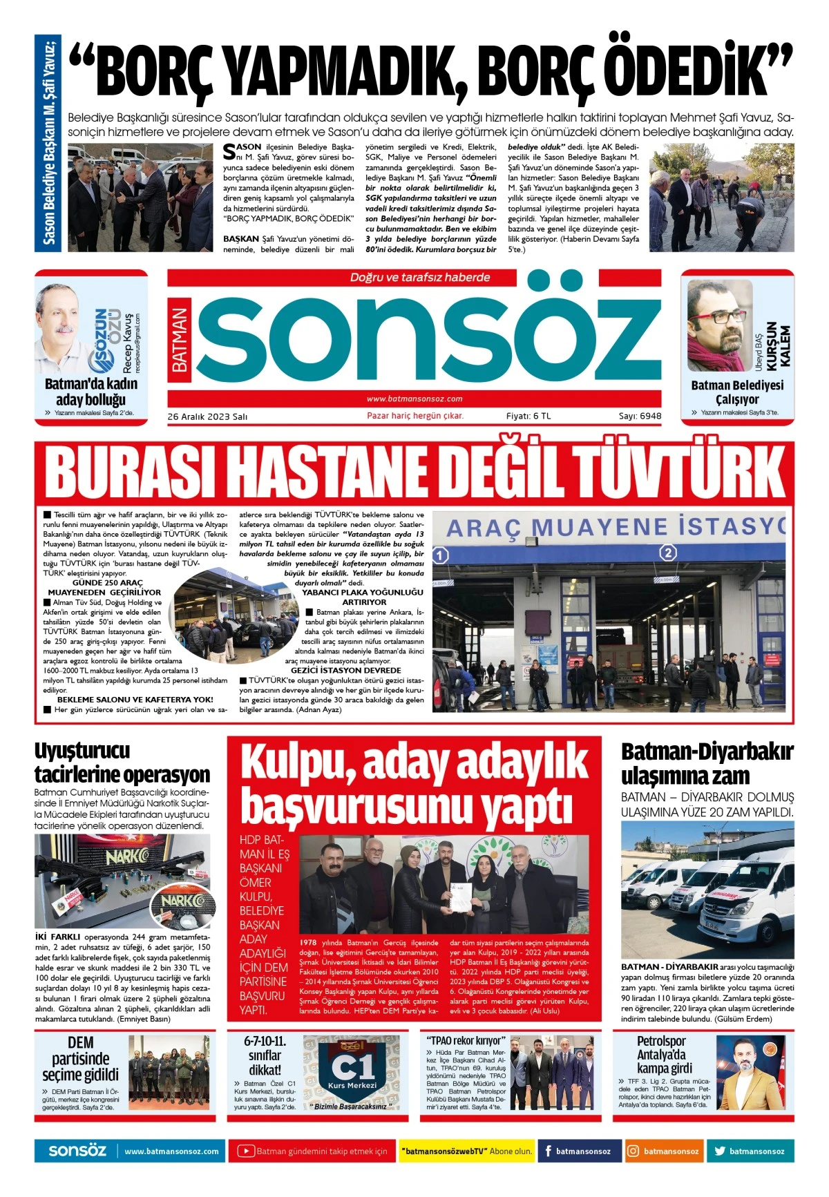 26 Aralık 2023 e-gazete