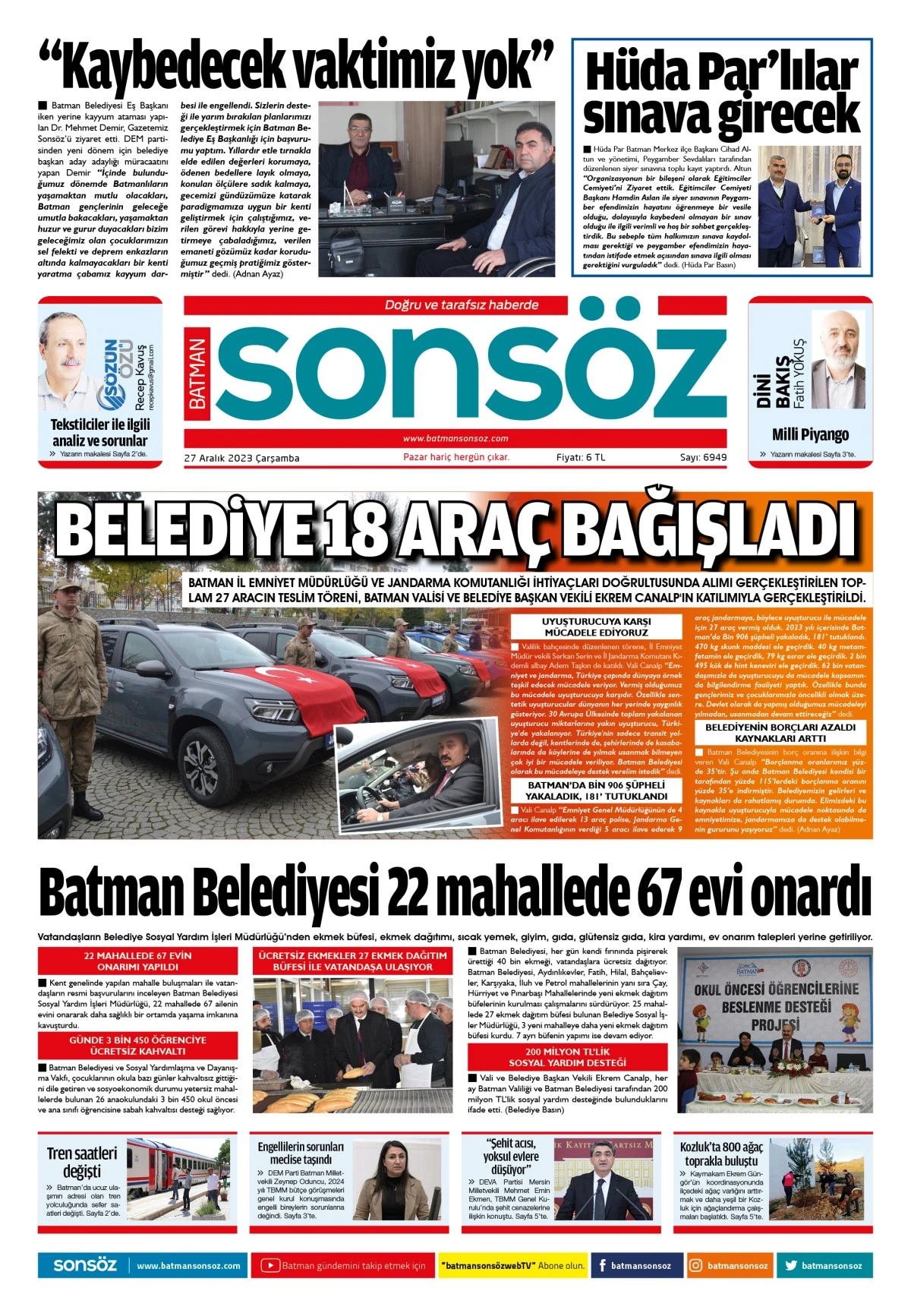 27 Aralık 2023 e-gazete