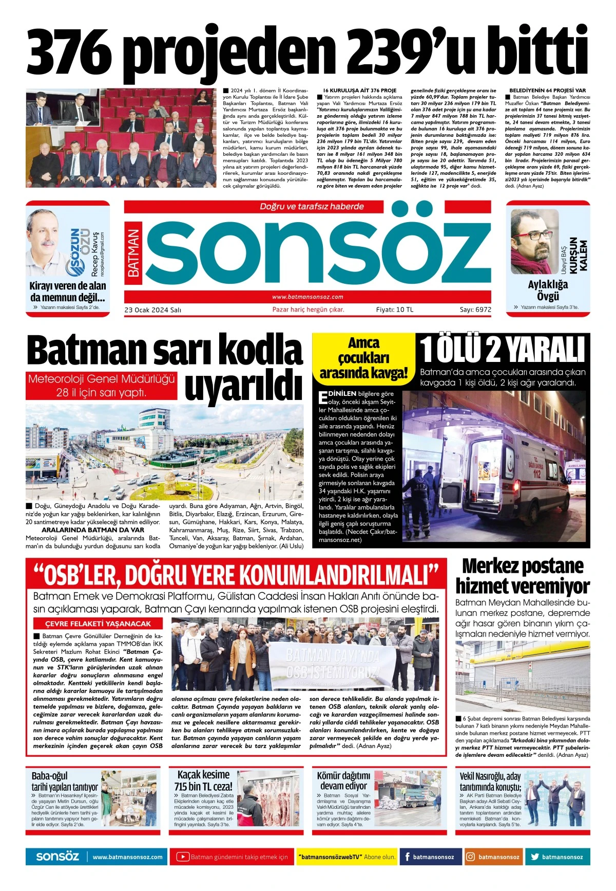 23 Ocak 2024 e-gazete