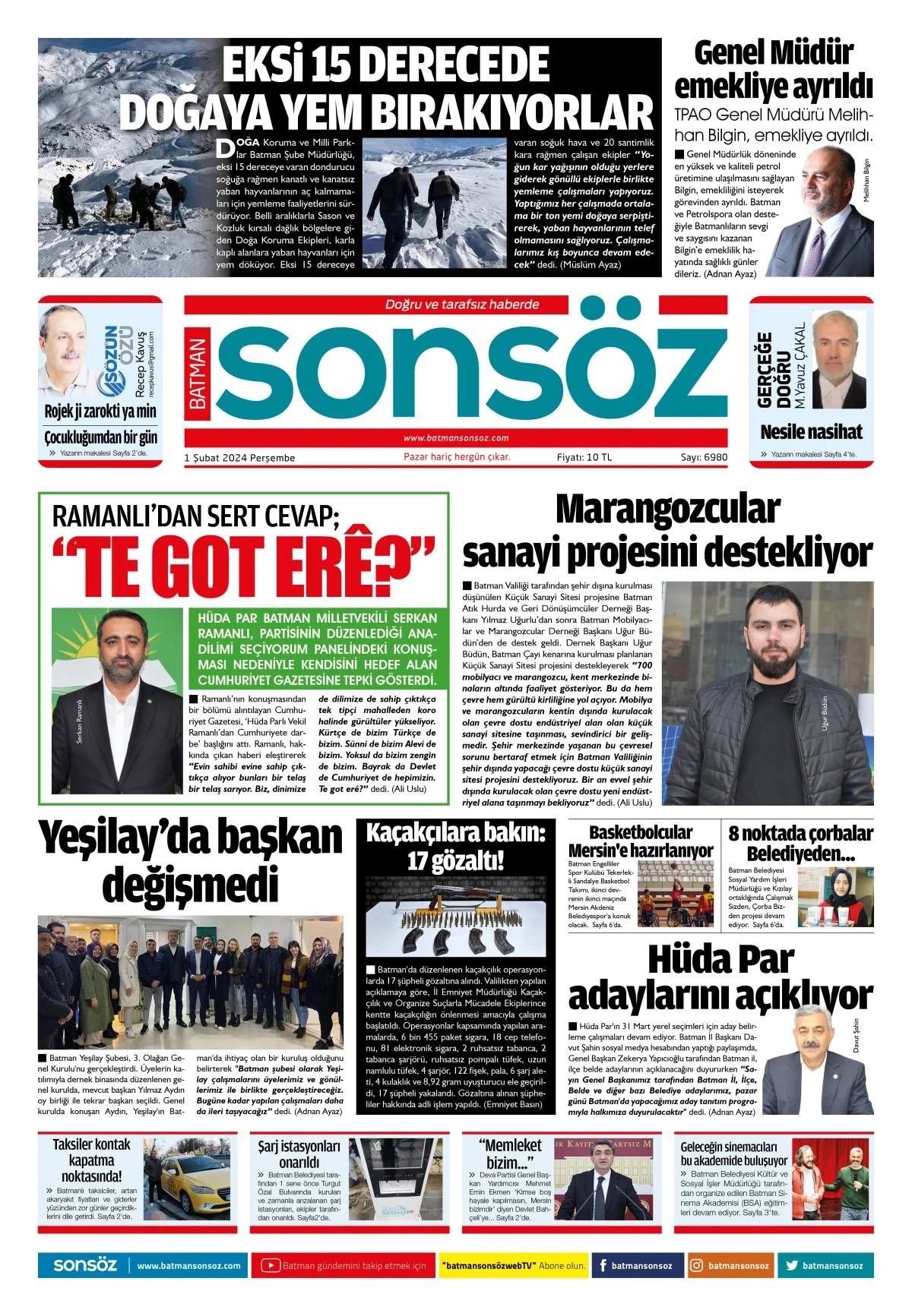 1 Şubat 2024 e-gazete