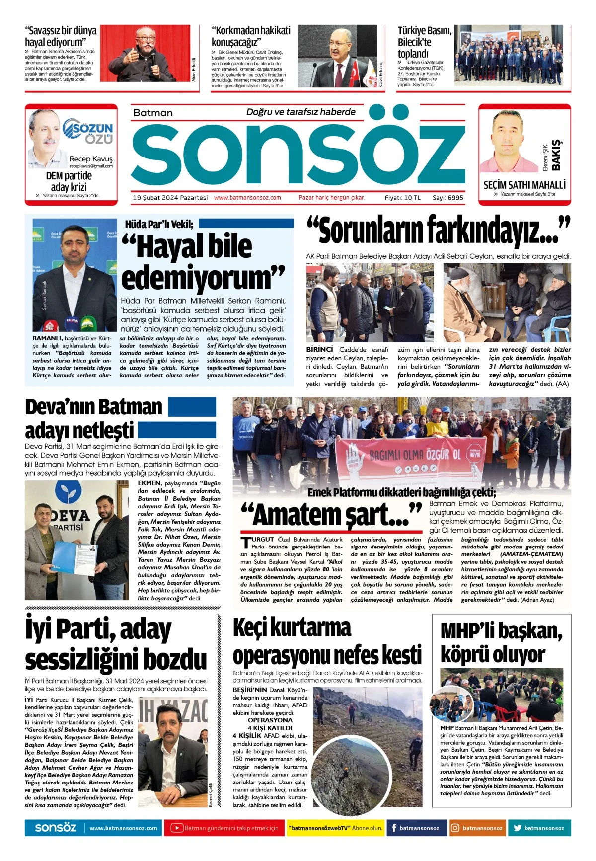 19 Şubat 2024 e-gazete