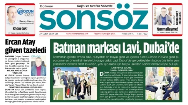 27 Şubat 2024 e-gazete