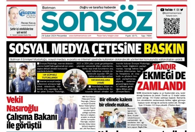 29 Şubat 2024 e-gazete