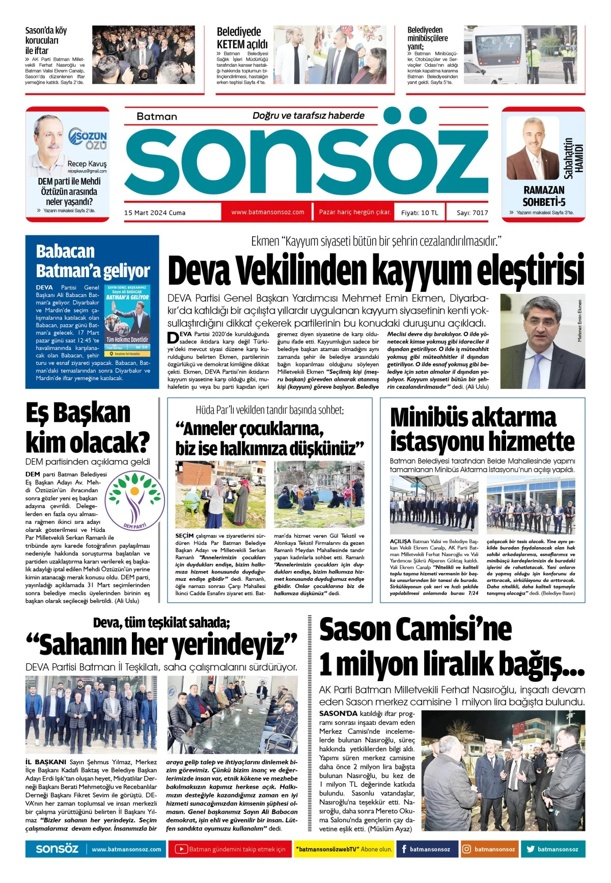 15 Mart 2024 e-gazete