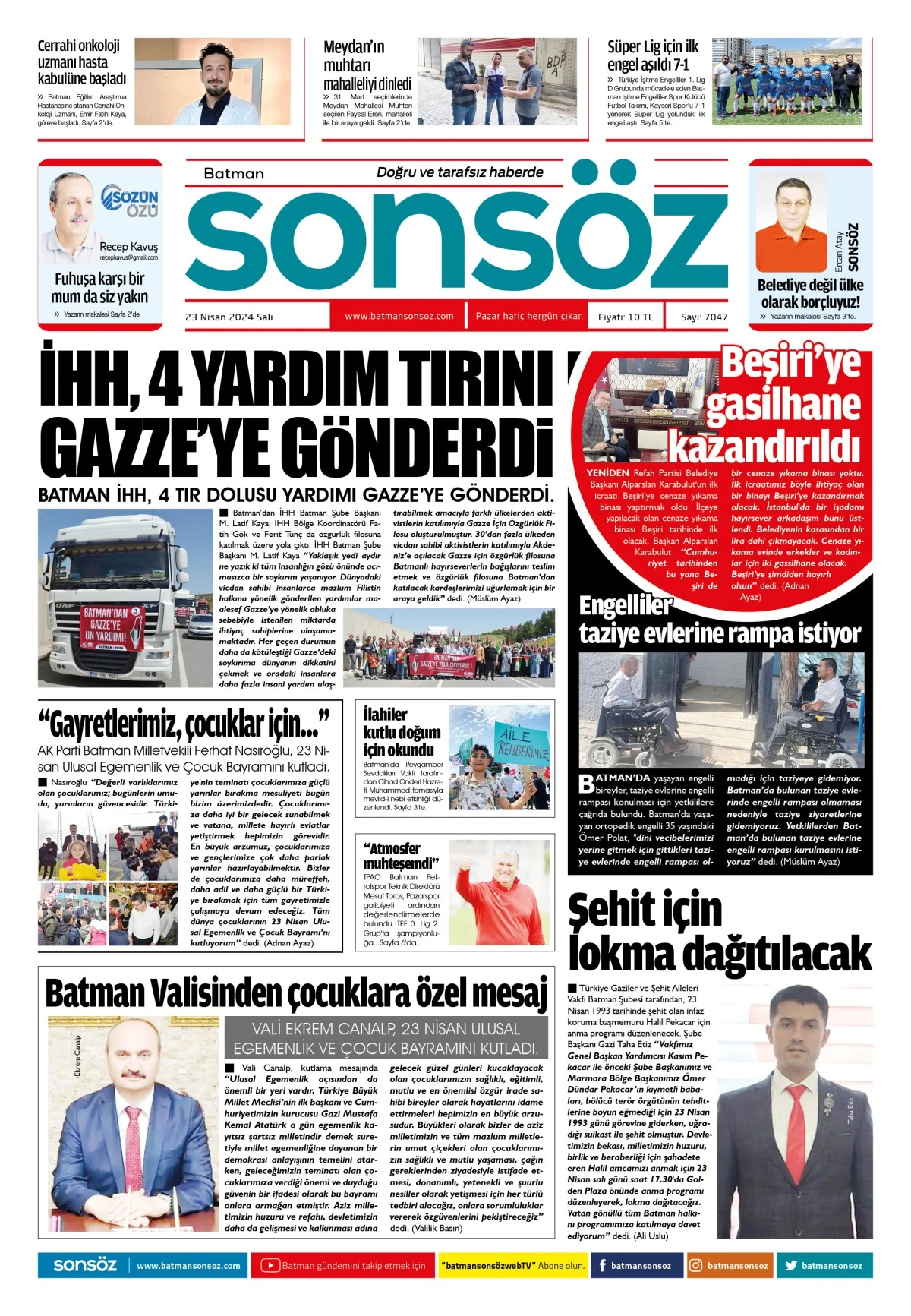 23 Nisan 2024 e-gazete