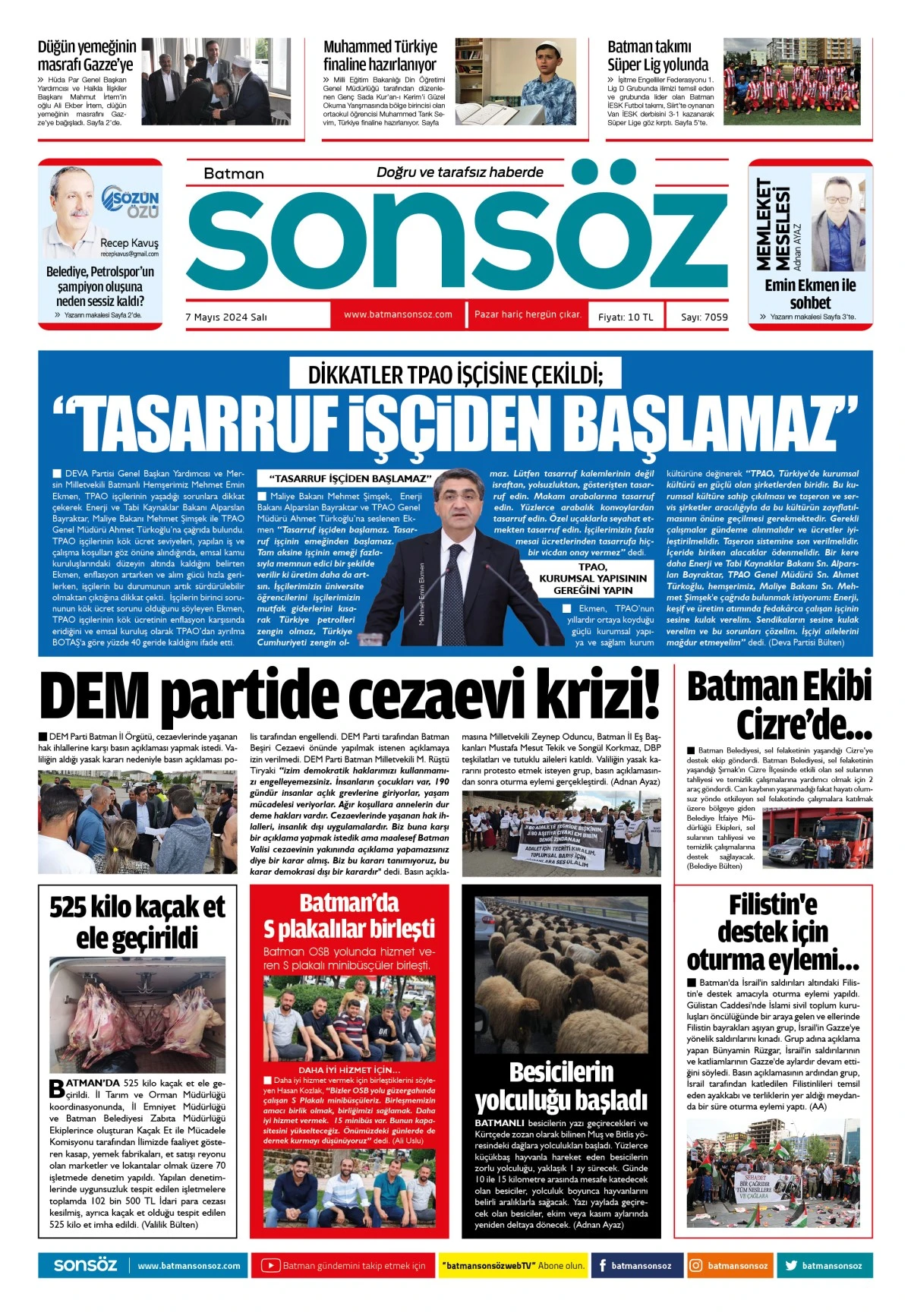 7 Mayıs 2024 e-gazete