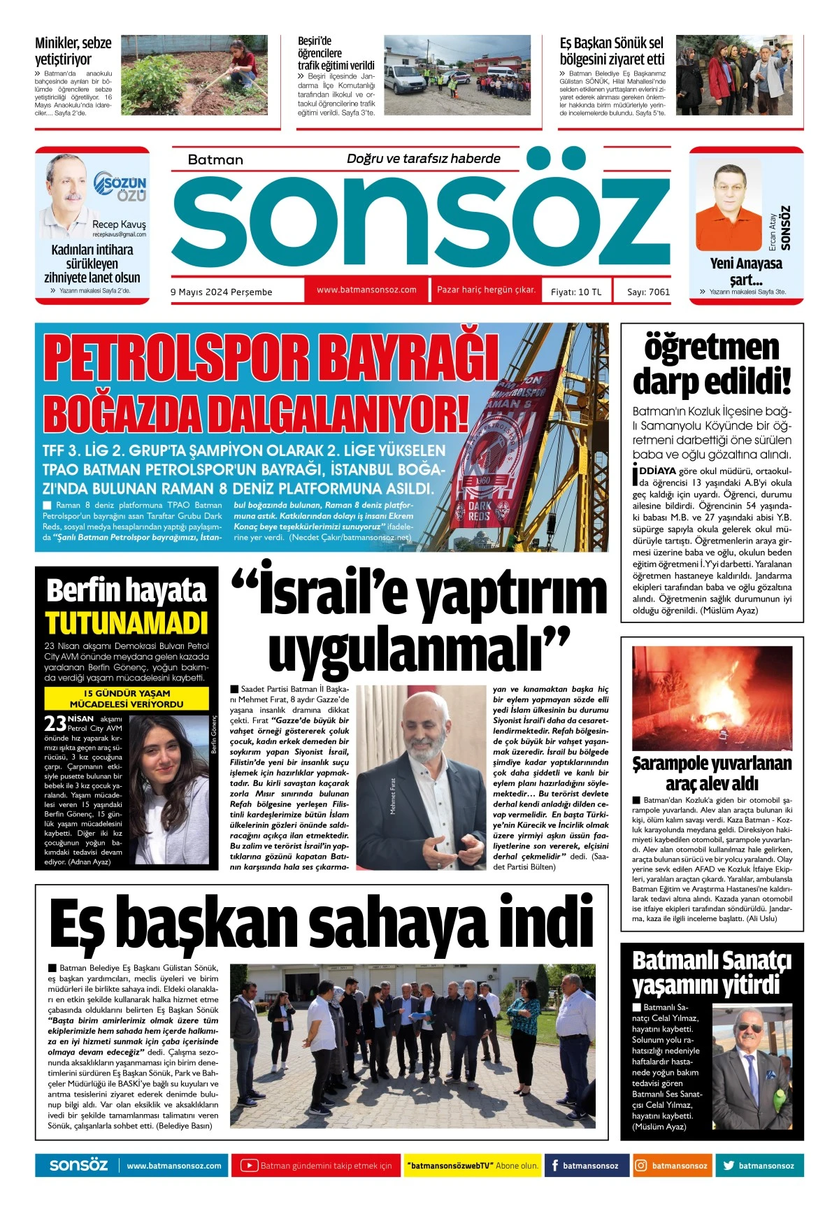 9 Mayıs 2024 e-gazete