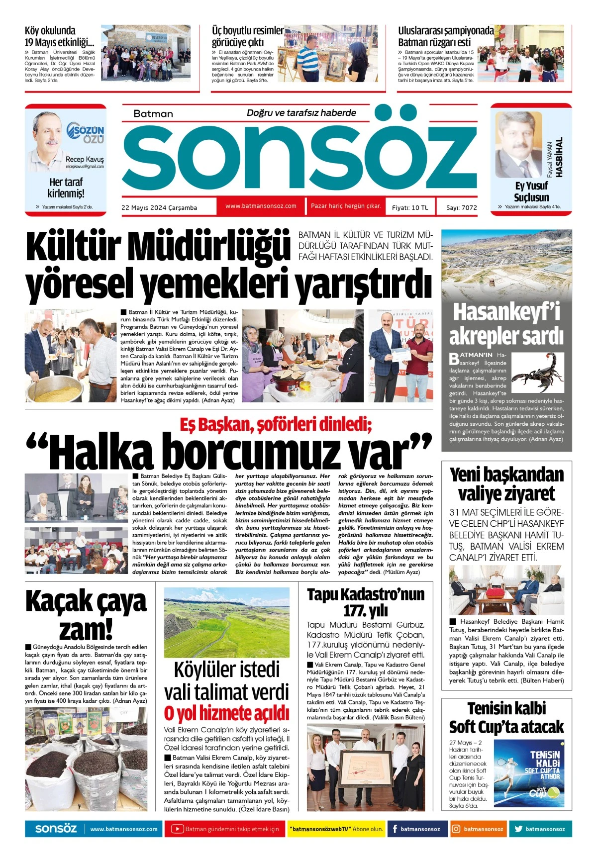 22 Mayıs 2024 e-gazete