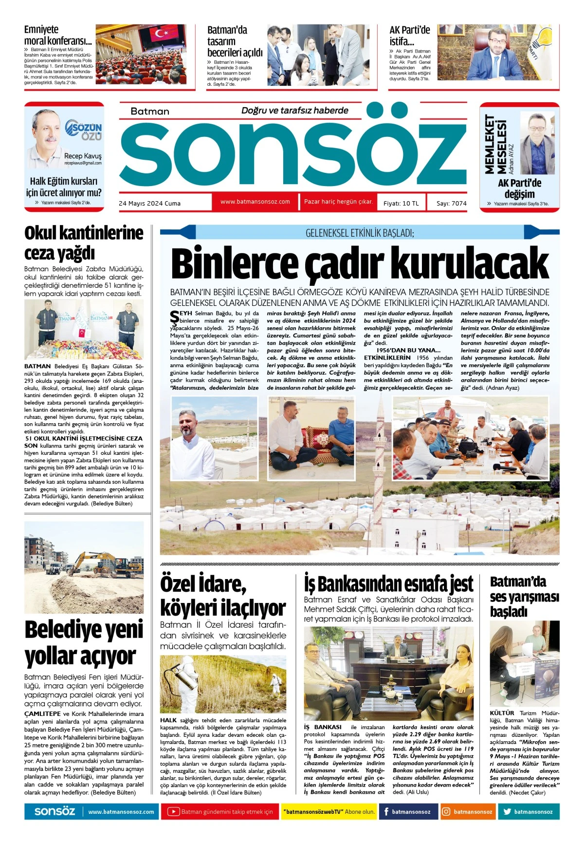 24 Mayıs 2024 e-gazete