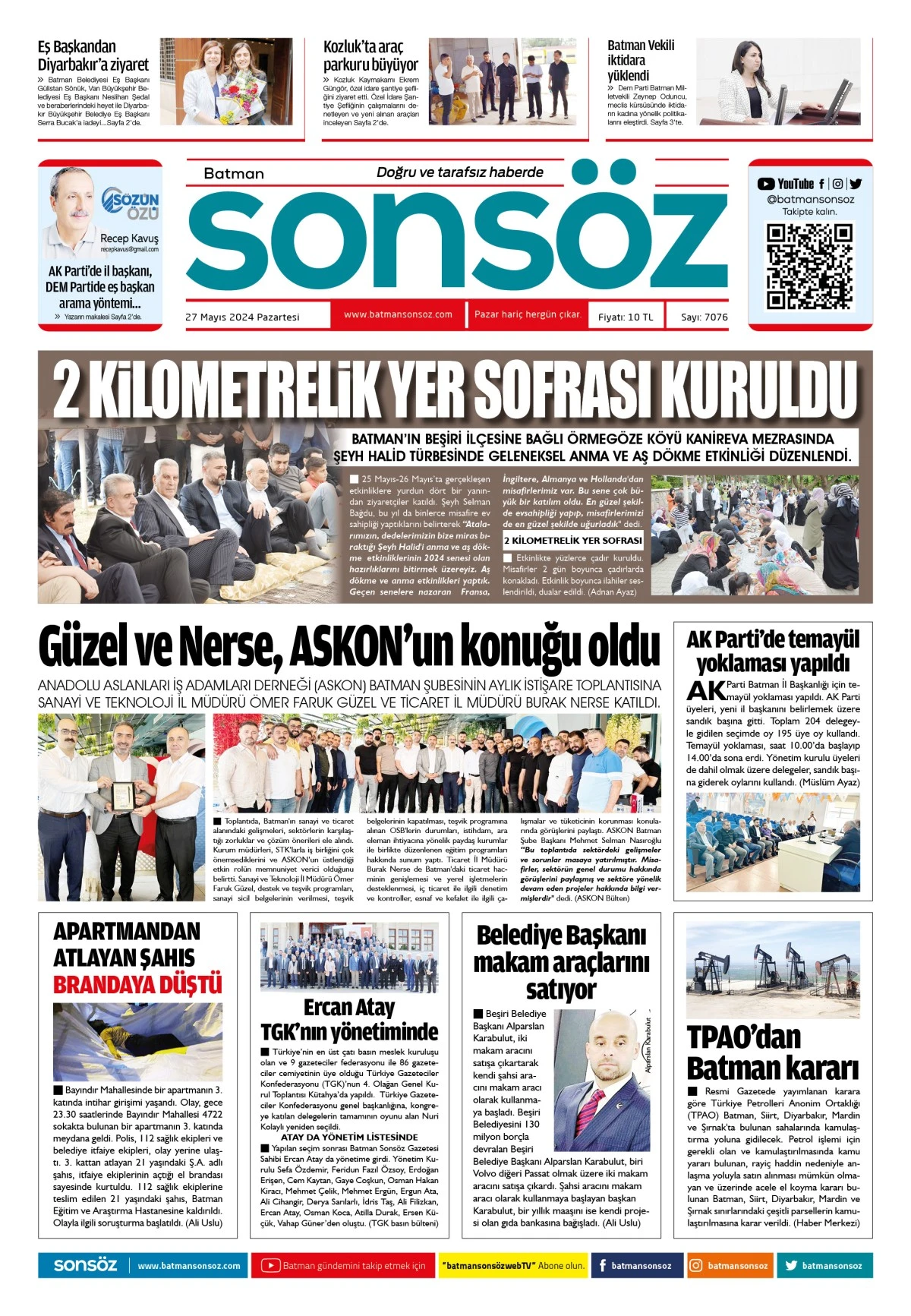 27 Mayıs 2024 - e-gazete