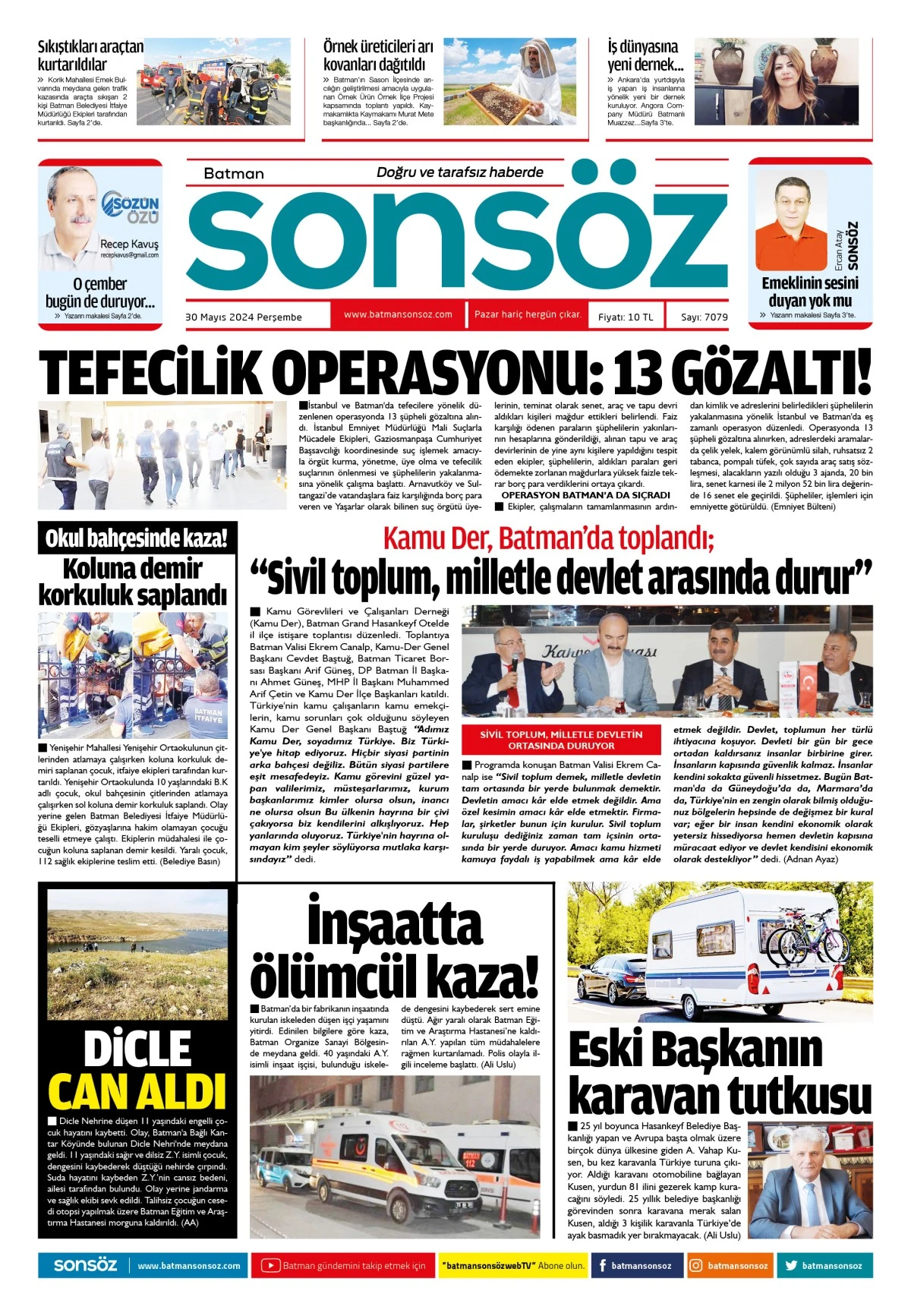 30 Mayıs 2024 e-gazete
