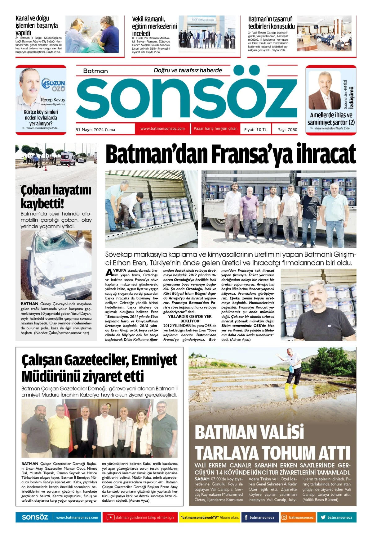 31 Mayıs 2024 e-gazete