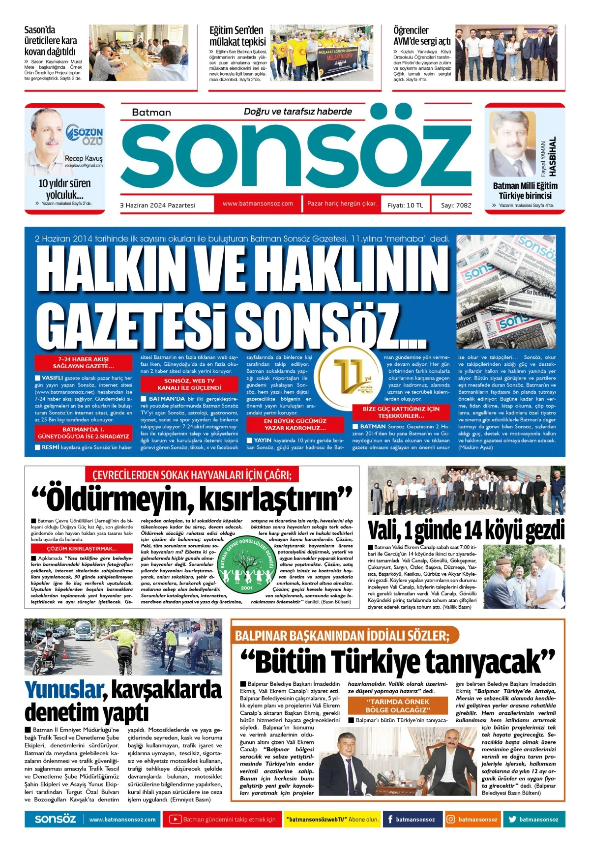3 Haziran 2024 e-gazete