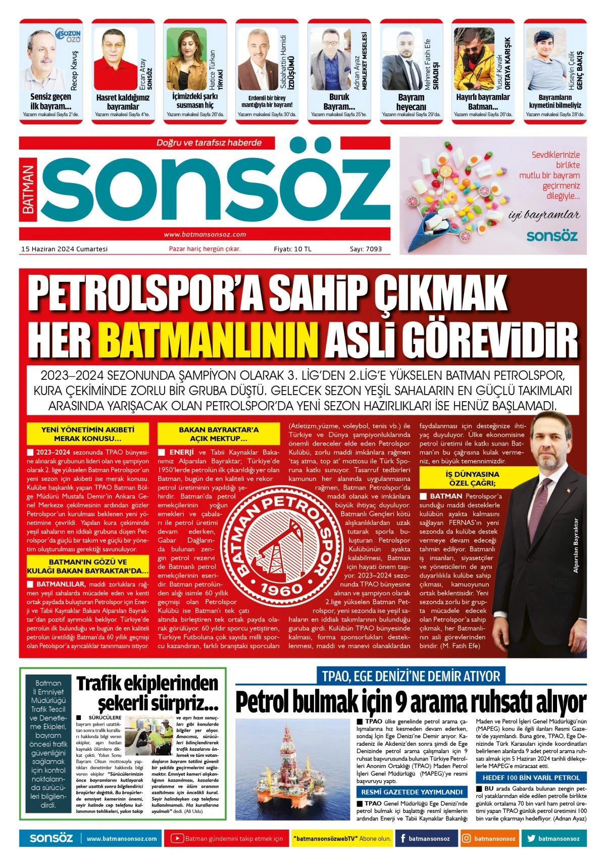 15 Haziran 2024 e-gazete