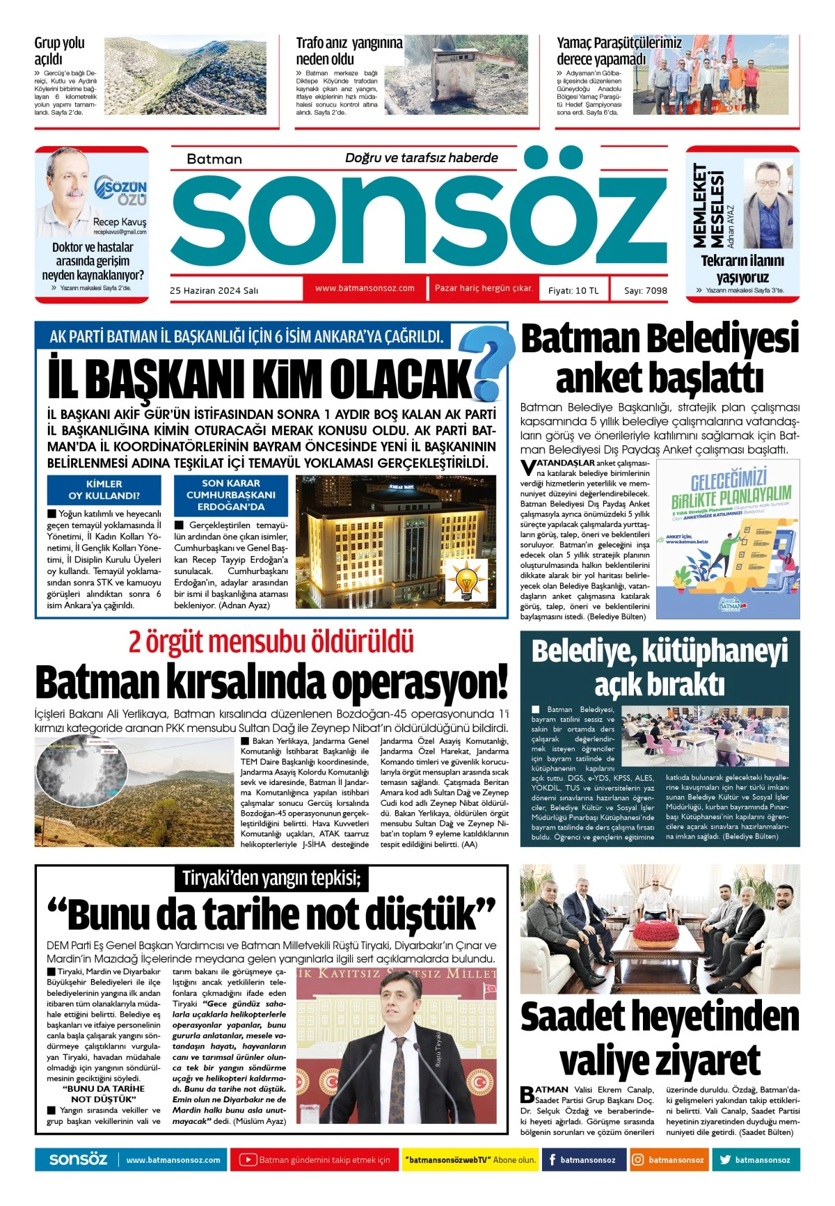 25 Haziran 2024 e-gazete