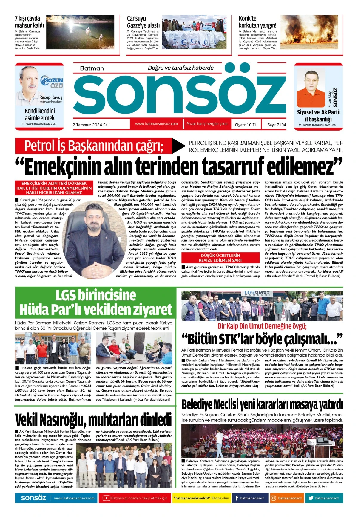 2 Temmuz 2024 e-gazete
