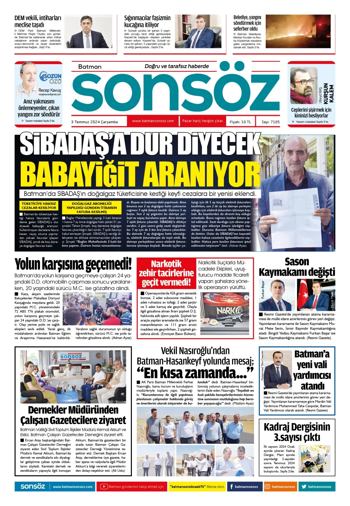 3 Temmuz 2024 e-gazete