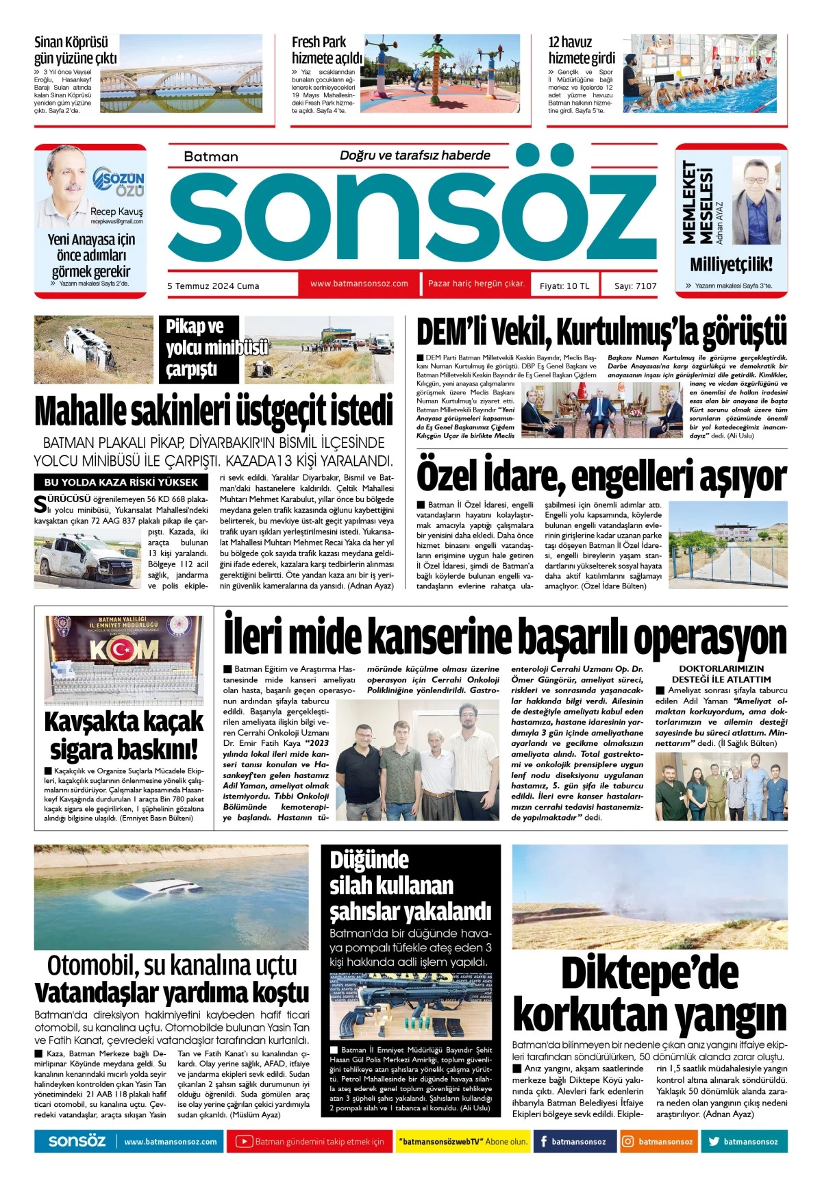 5 Temmuz 2024 e-gazete