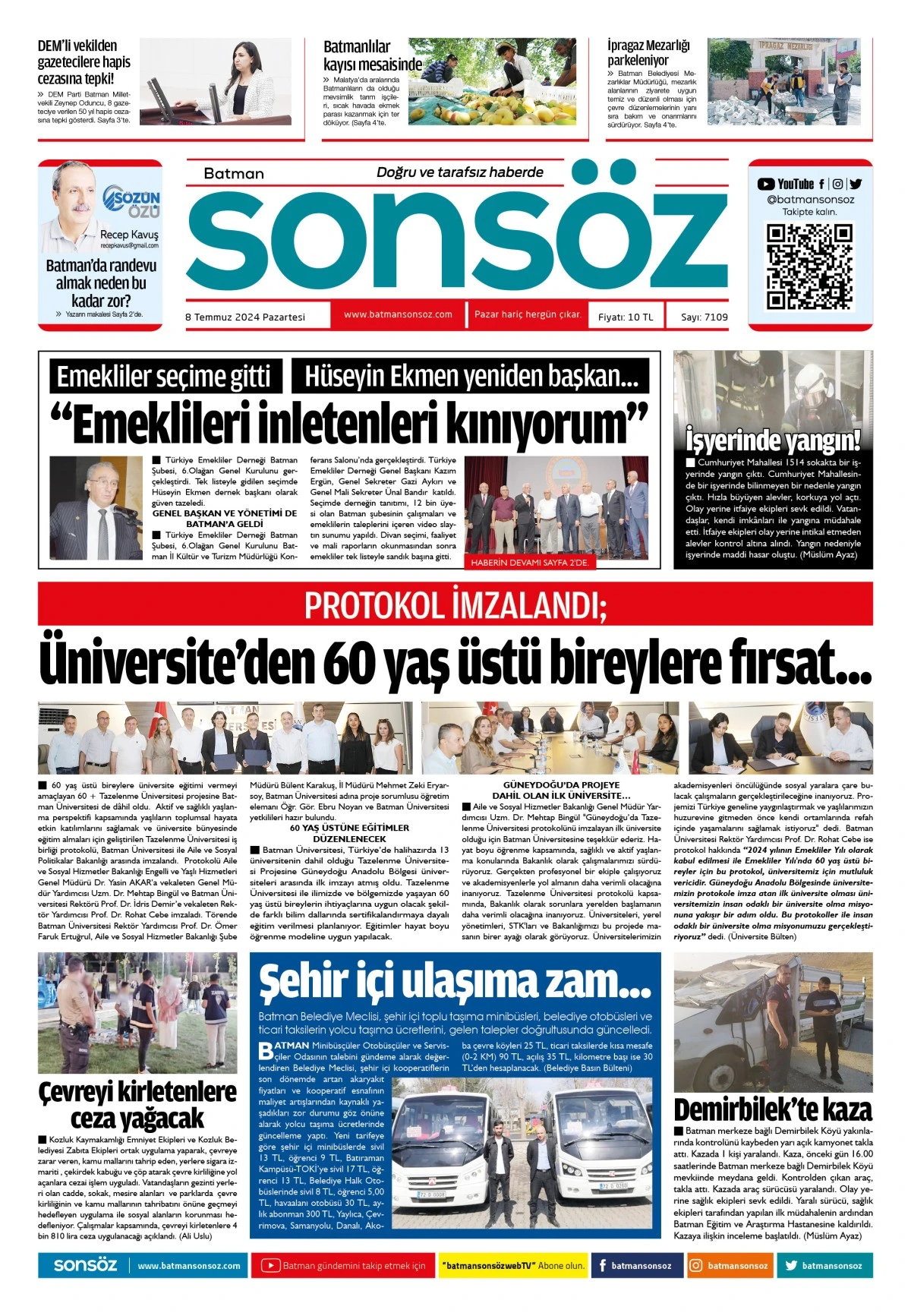 8 Temmuz 2024 e-gazete