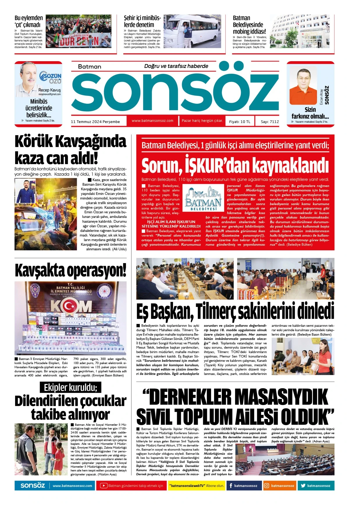 11 Temmuz 2024 e-gazete