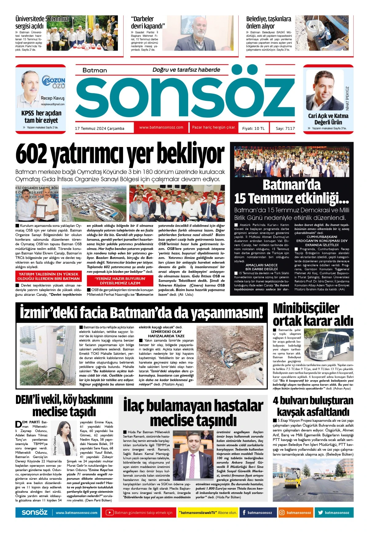 17 Temmuz 2024 e-gazete