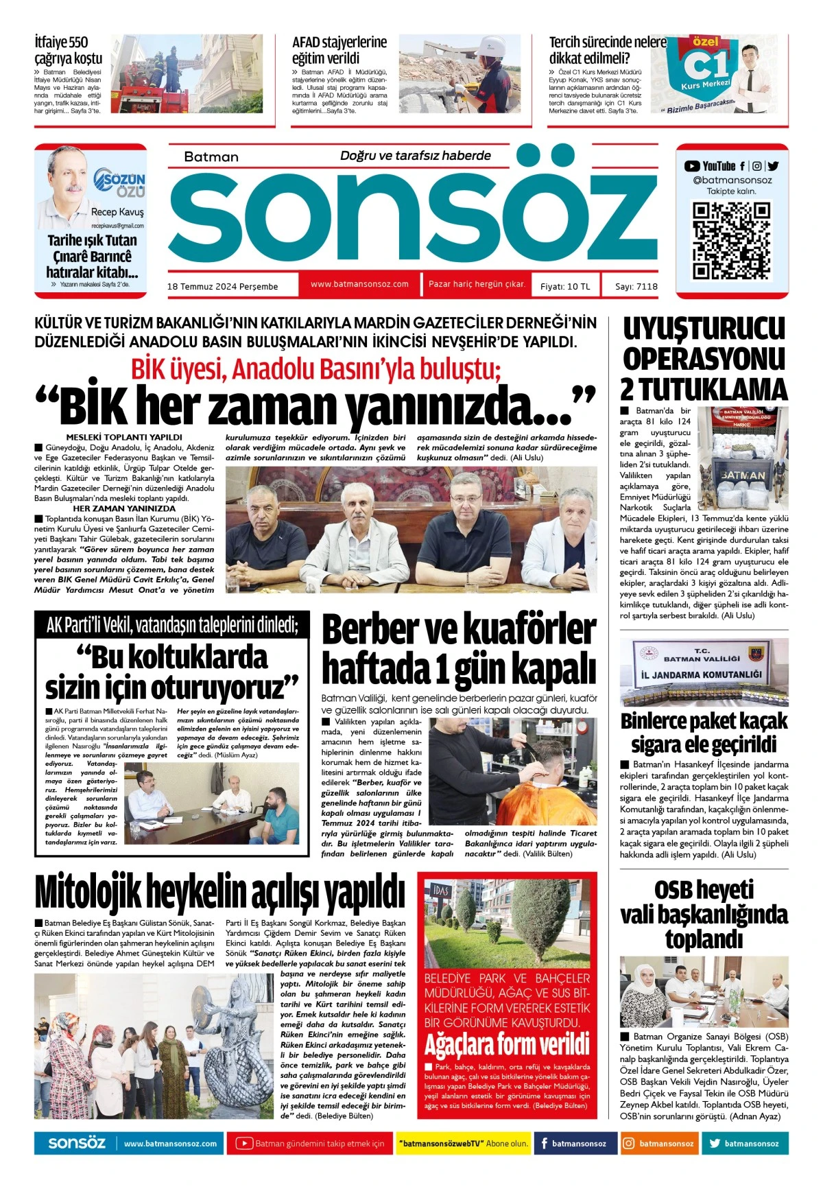 18 Temmuz 2024 e-gazete