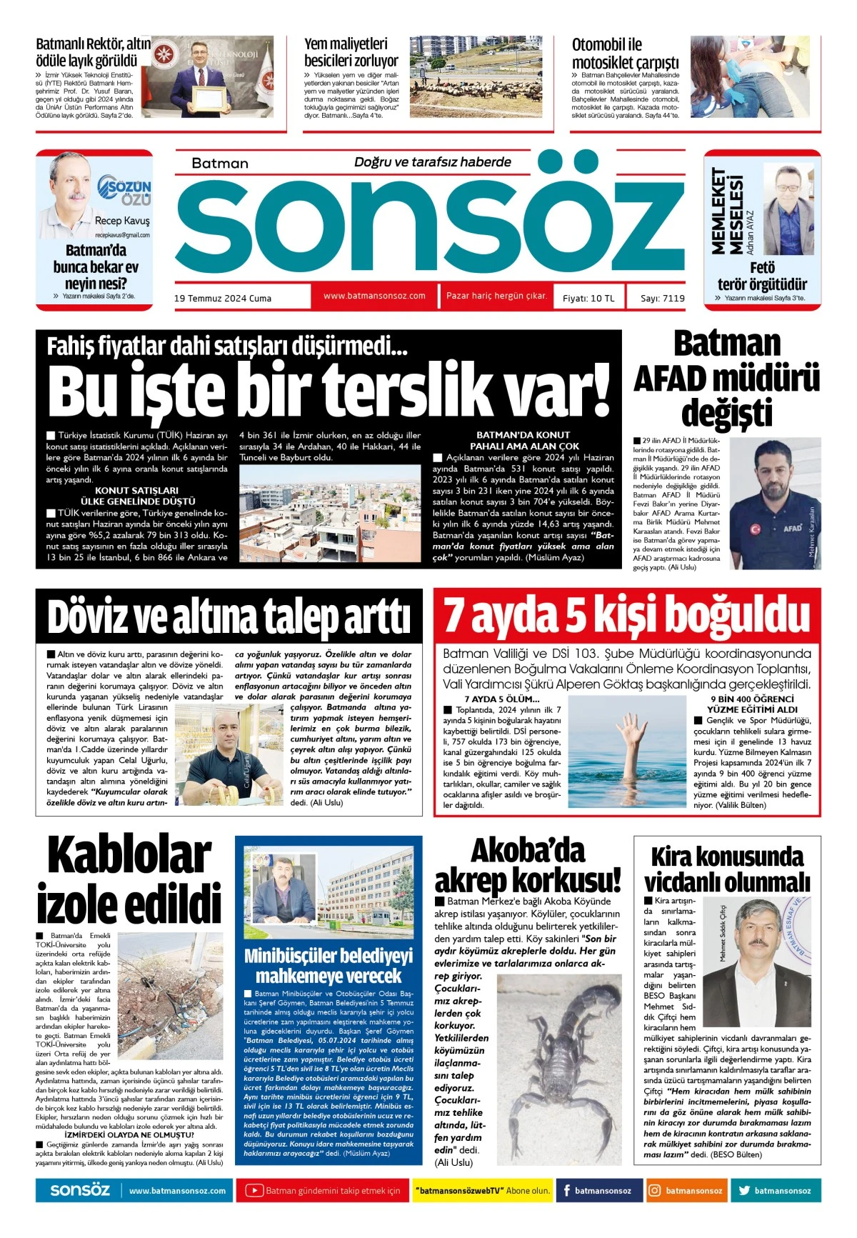 19 Temmuz 2024 e-gazete