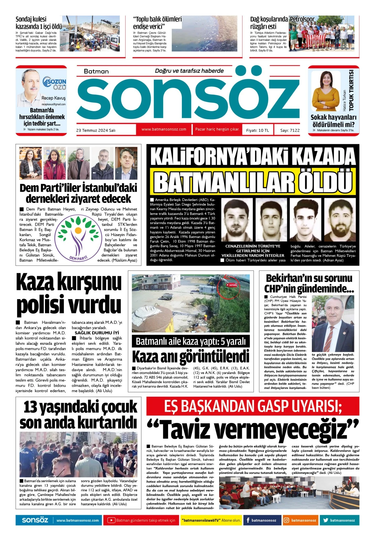23 Temmuz 2024 e-gazete