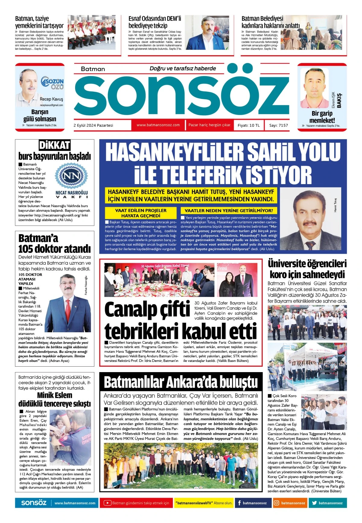 2 Eyl&uuml;l 2024 e-gazete
