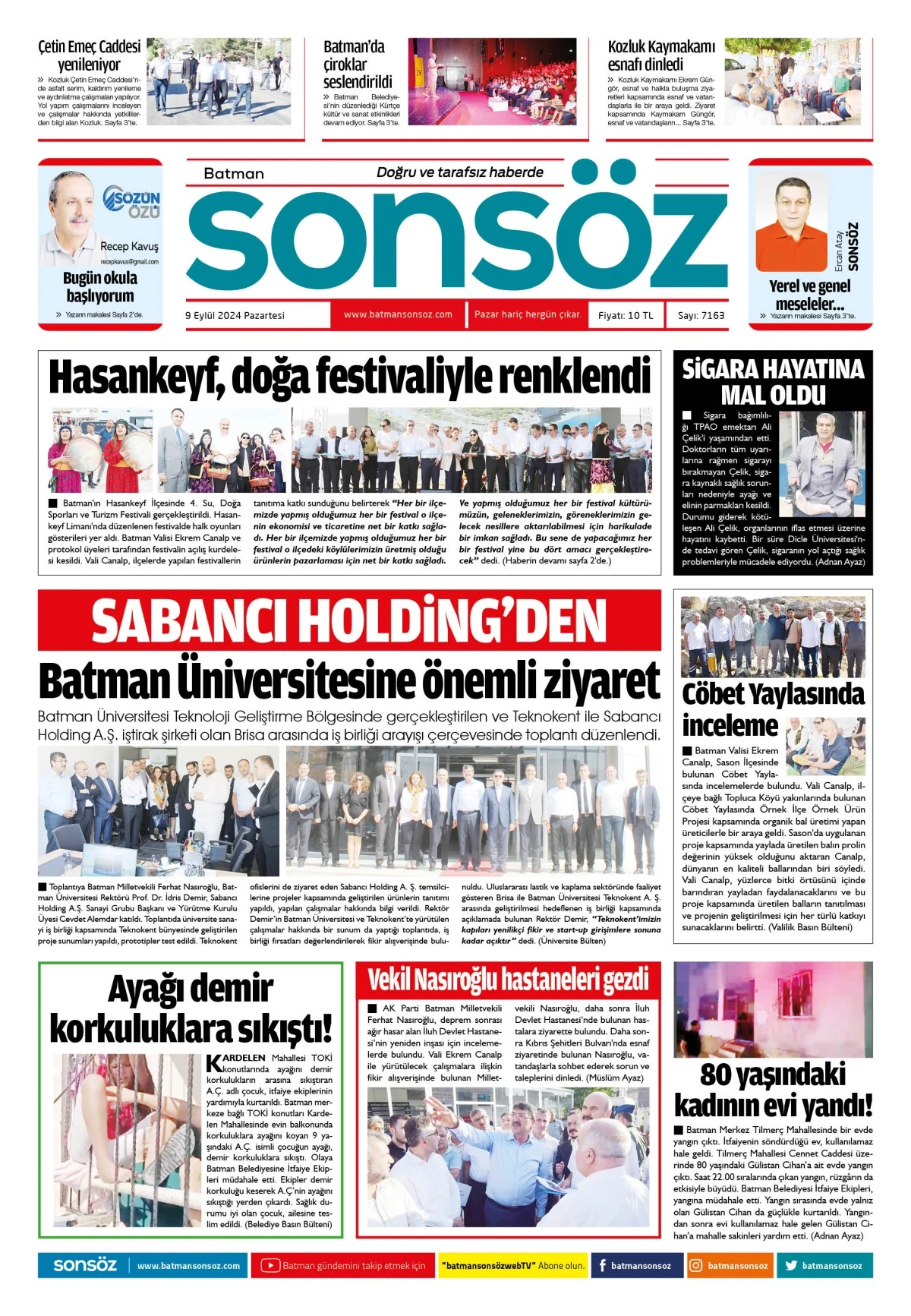 9 Eyl&uuml;l 2024 e-gazete
