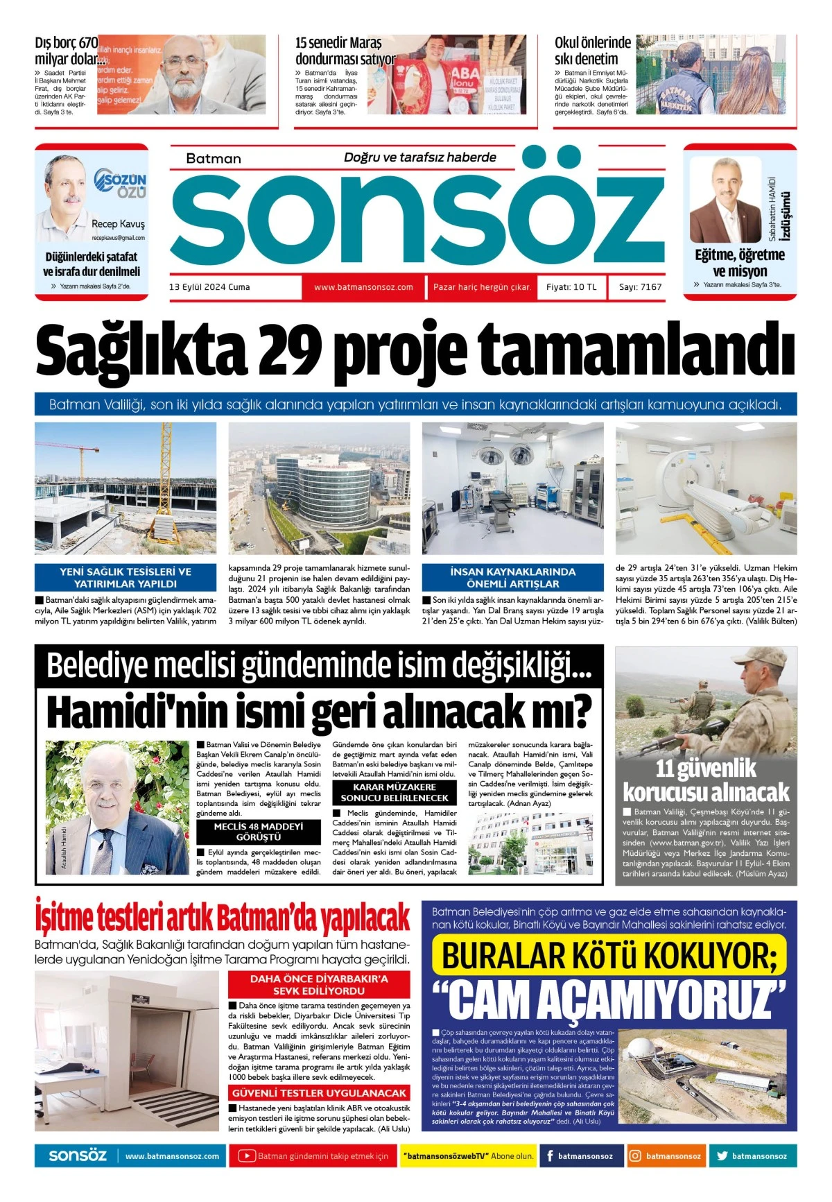 13 Eyl&uuml;l 2024 e-gazete