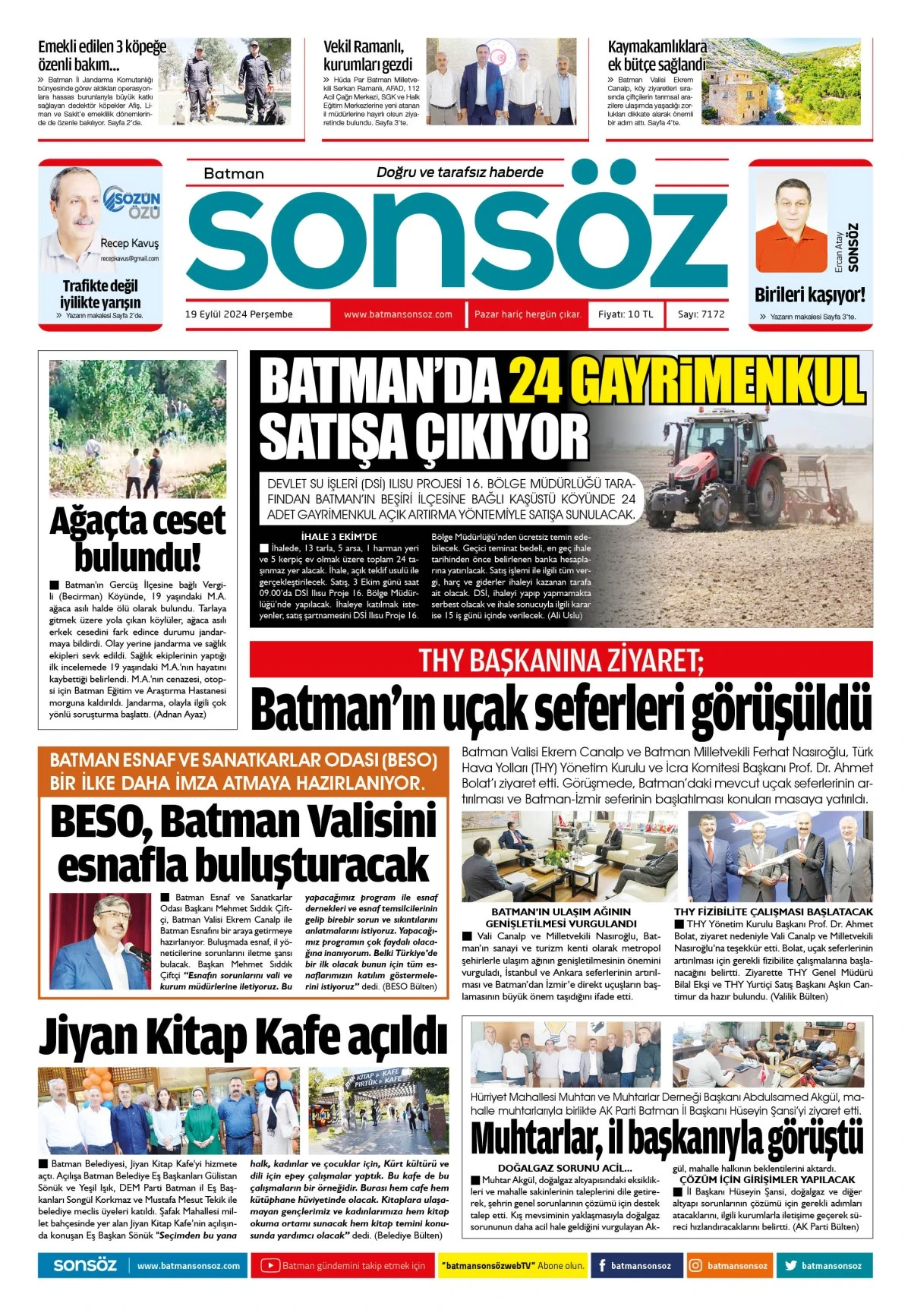 19 Eyl&uuml;l 2024 e-gazete