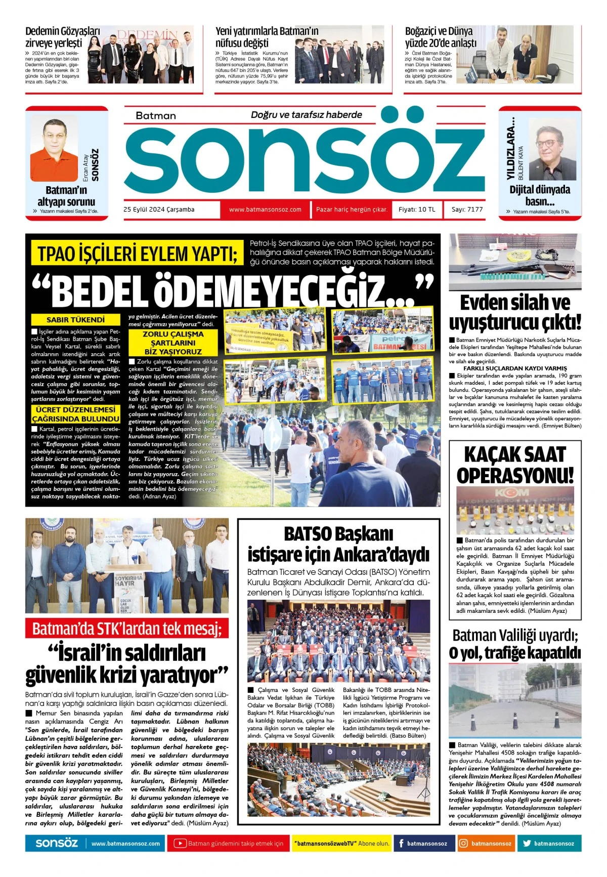 25 Eyl&uuml;l 2024 e-gazete