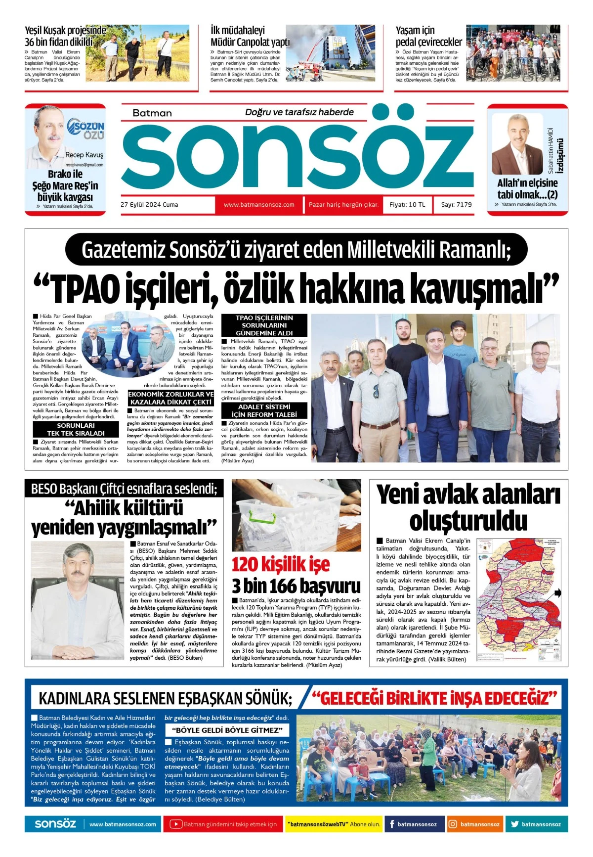 27 Eyl&uuml;l 2024 e-gazete