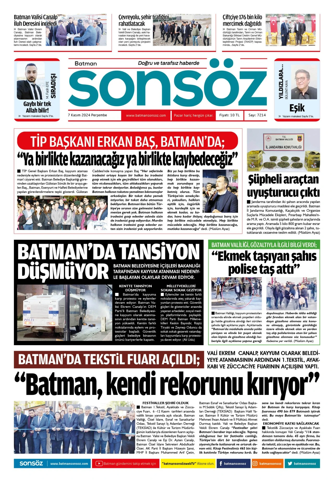 7 Kasım 2024 e-gazete
