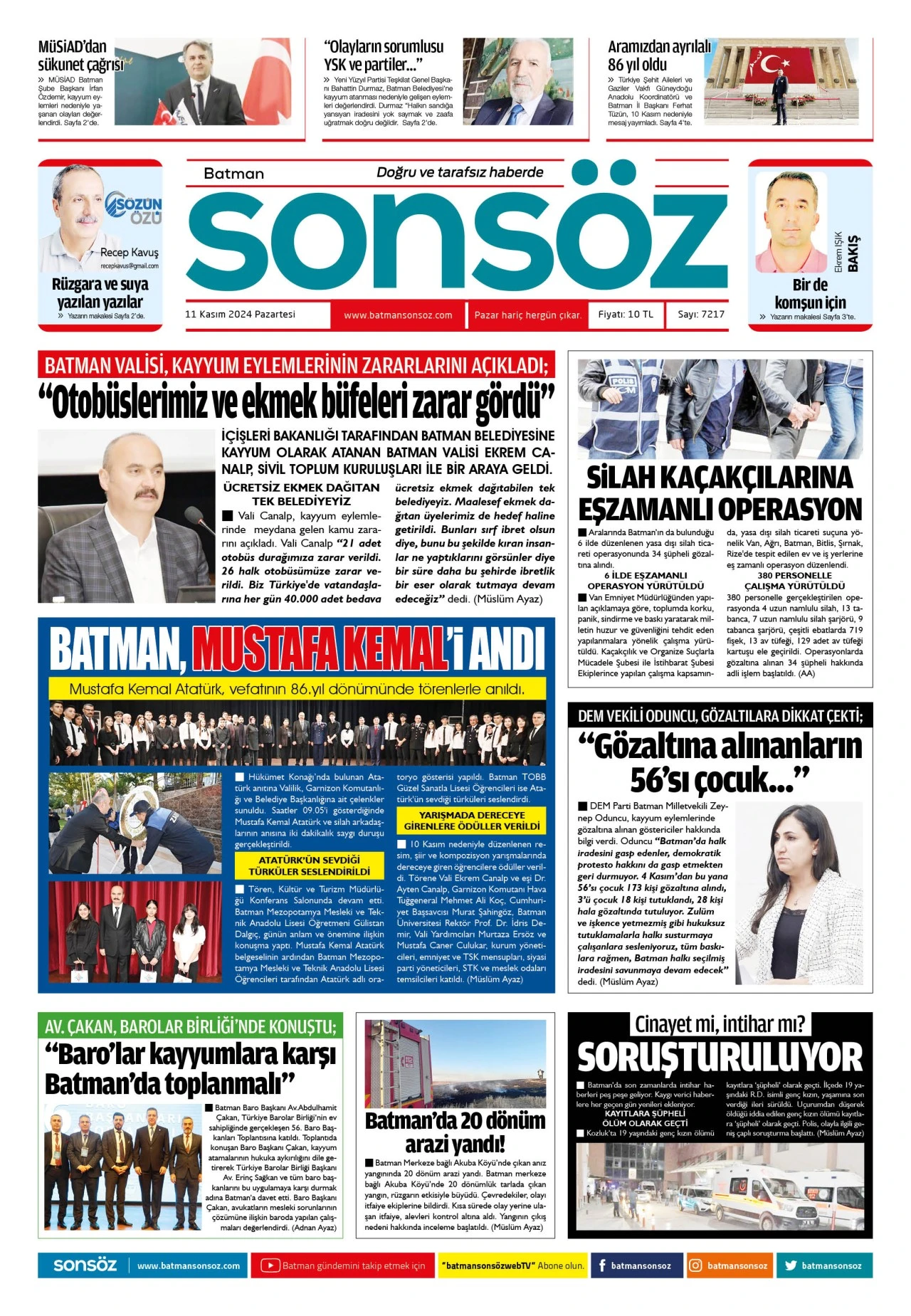 11 Kasım 2024 e-gazete