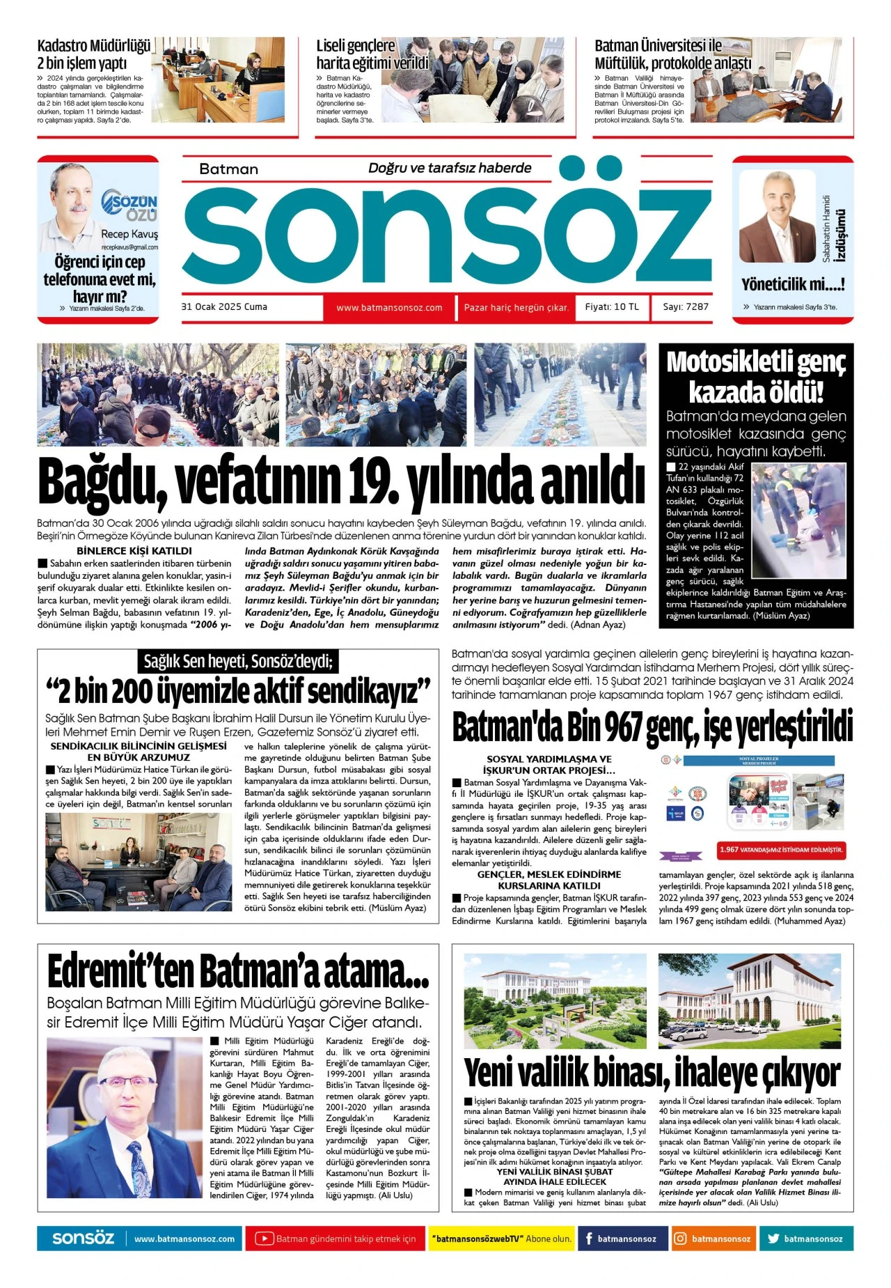31 Ocak 2025 e-gazete