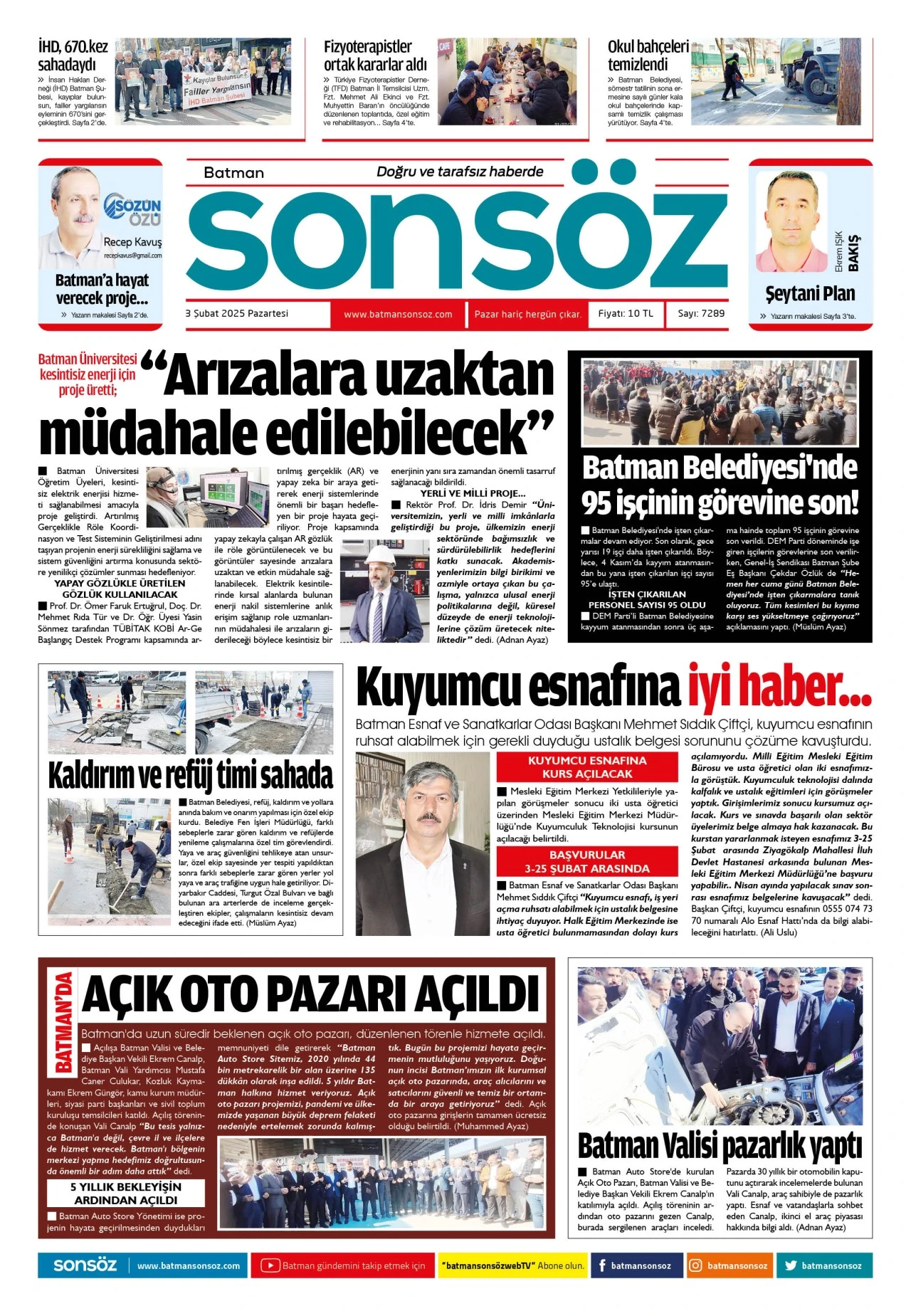 3 Şubat 2025 e-gazete