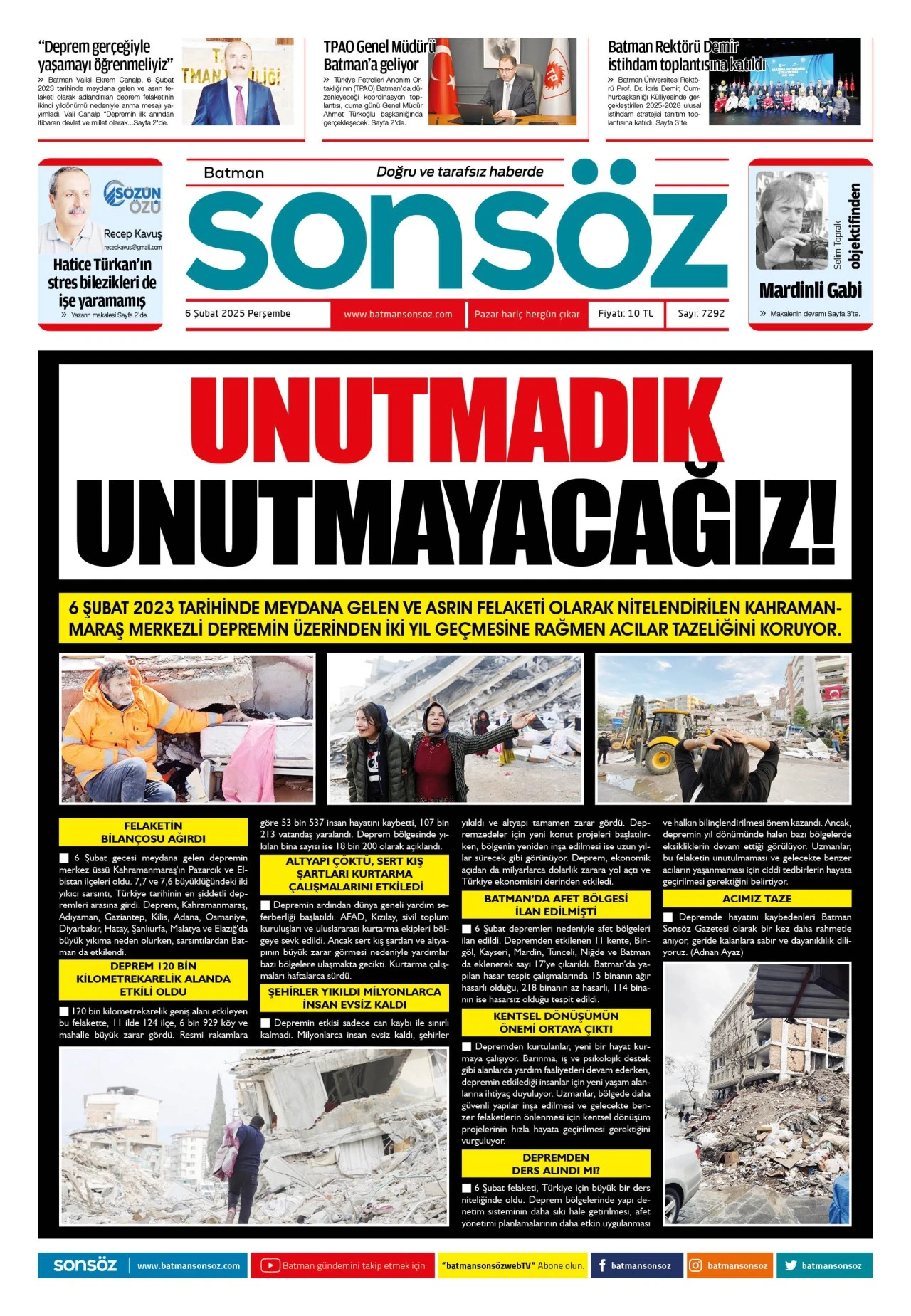 6 Şubat 2025 e-gazete