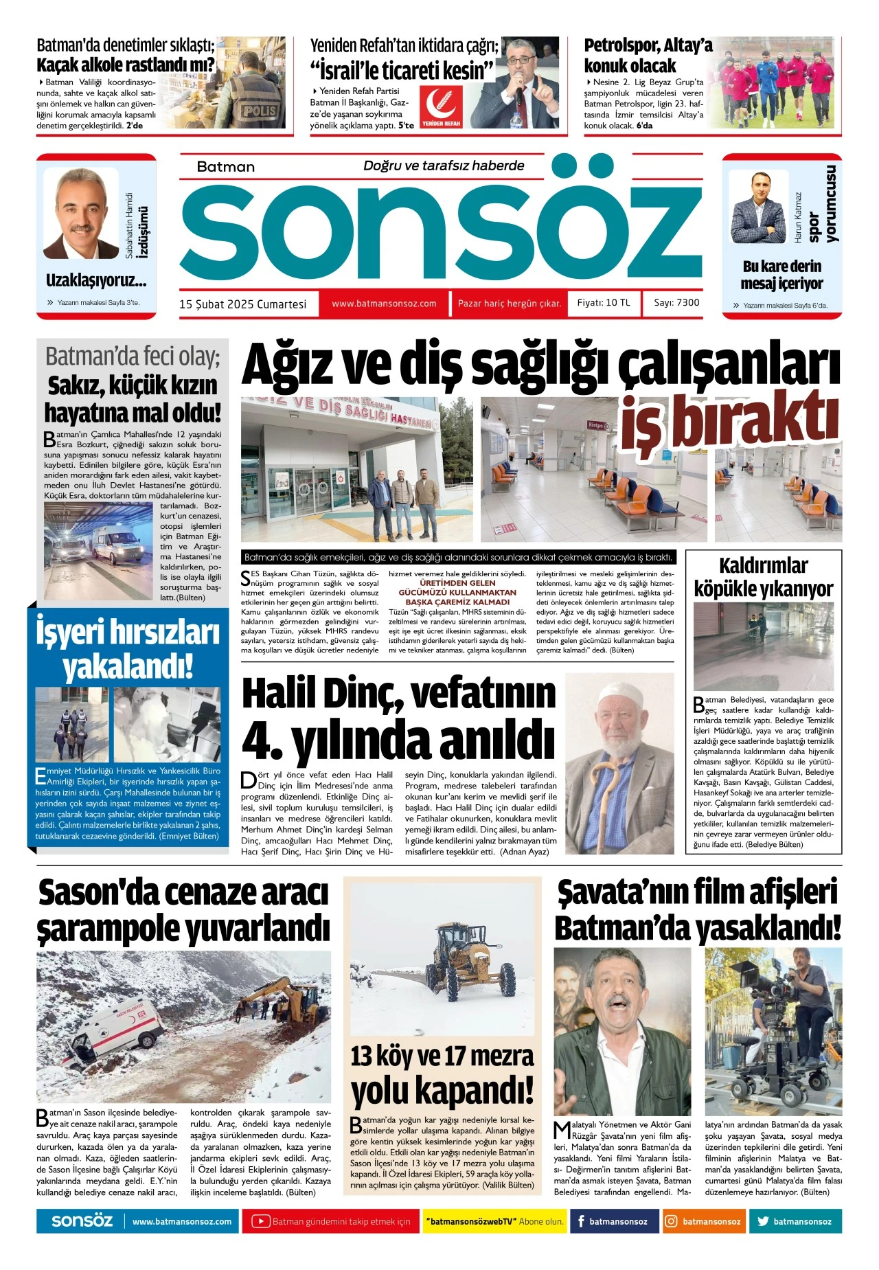 15 Şubat 2025 e-gazete