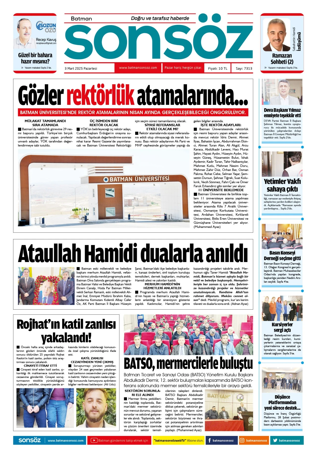 3 Mart 2025 e-gazete