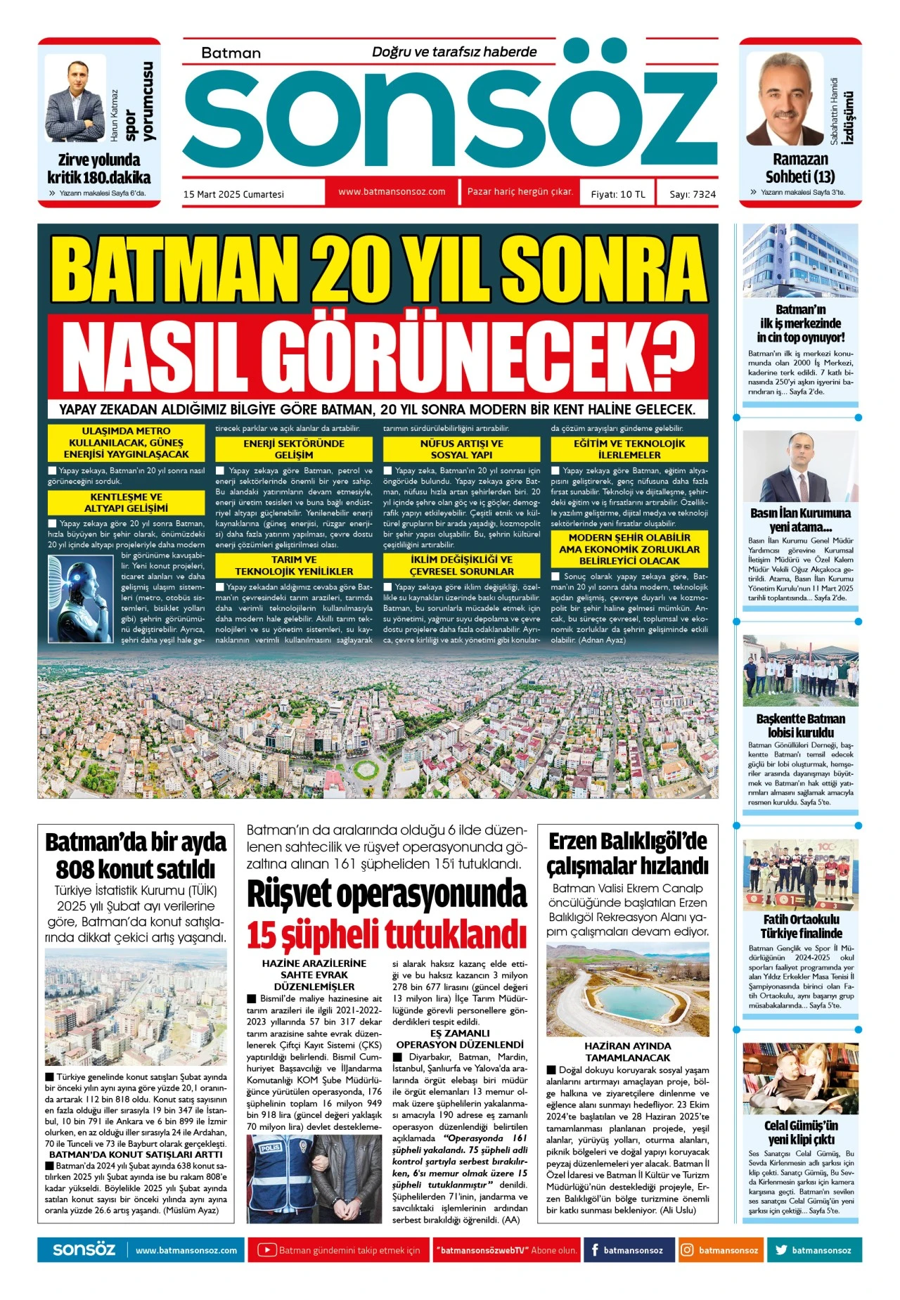 15 Mart 2025 e-gazete