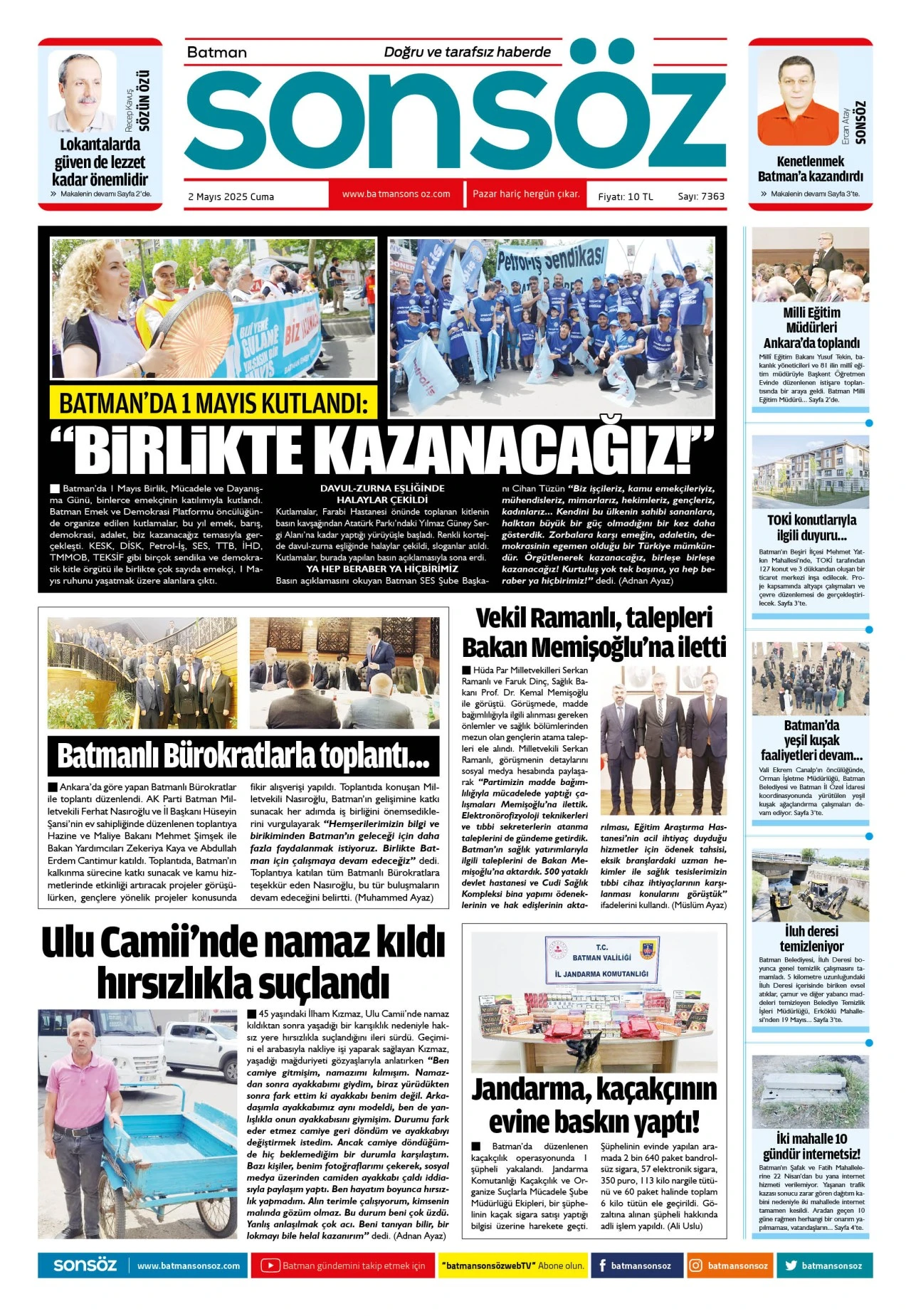 2 Mayıs 2025 e-gazete